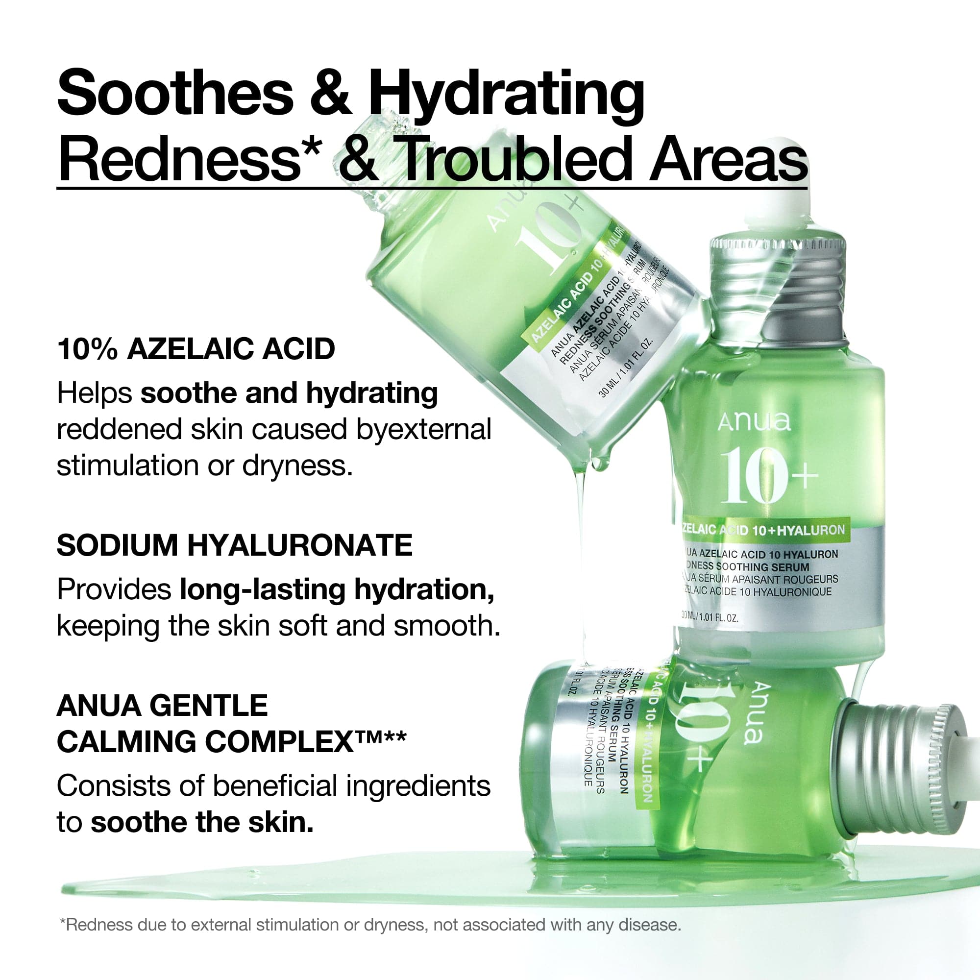 Anua US Ampoule/Serum Azelaic Acid 10 Hyaluron Redness Soothing Serum