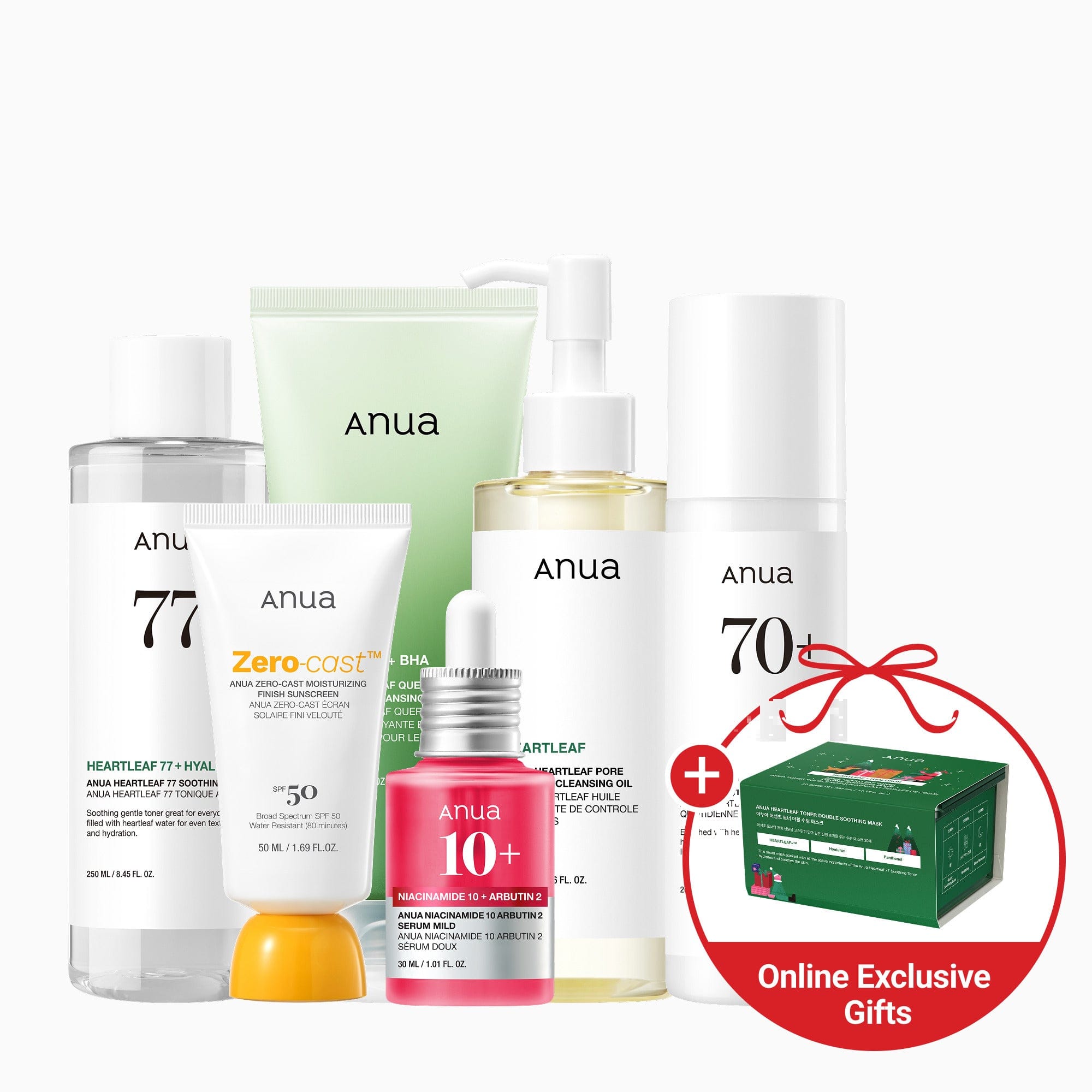 Anua US Bundle 5-step Korean Skincare Set + Special Gift (30 Sheet Masks)