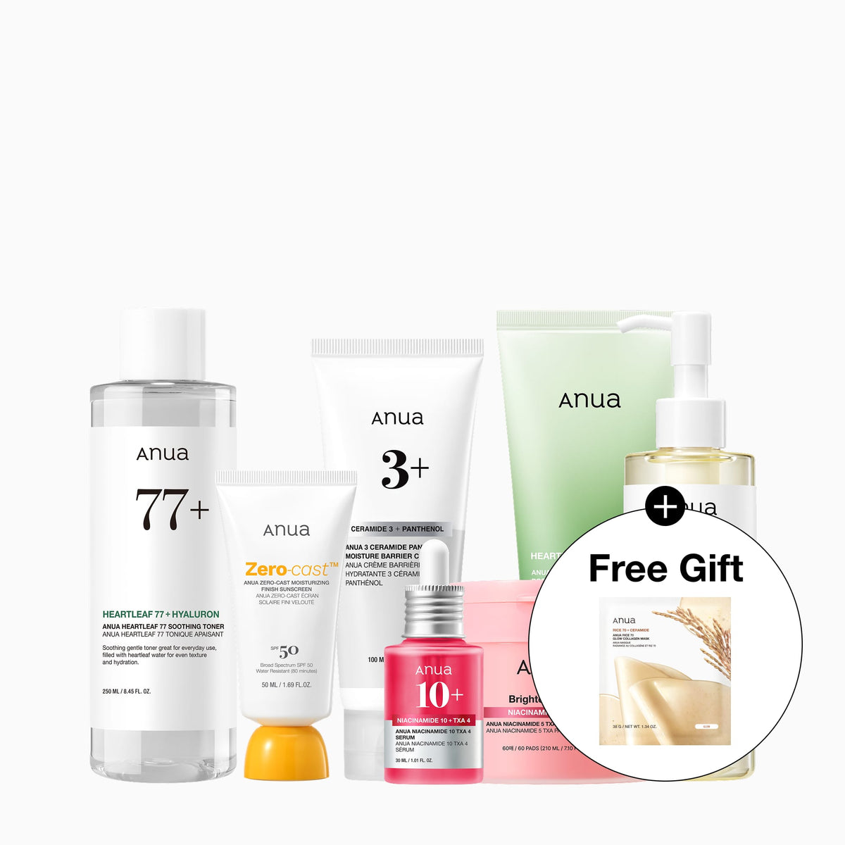Anua US Bundle 7 day Korean Glass Skin Routine Set