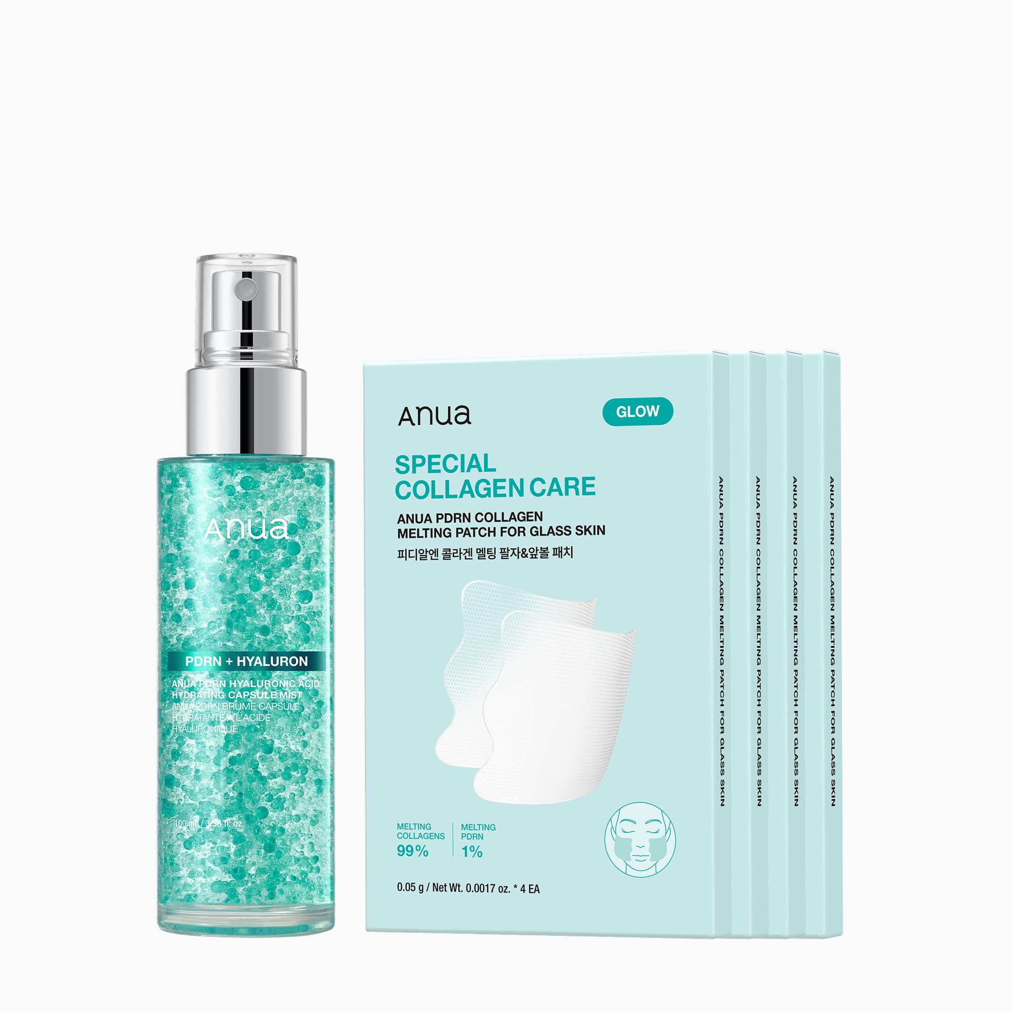 Anua US Bundle PDRN Collagen Wrinkle Intensive Smoothing Set for Glass Skin