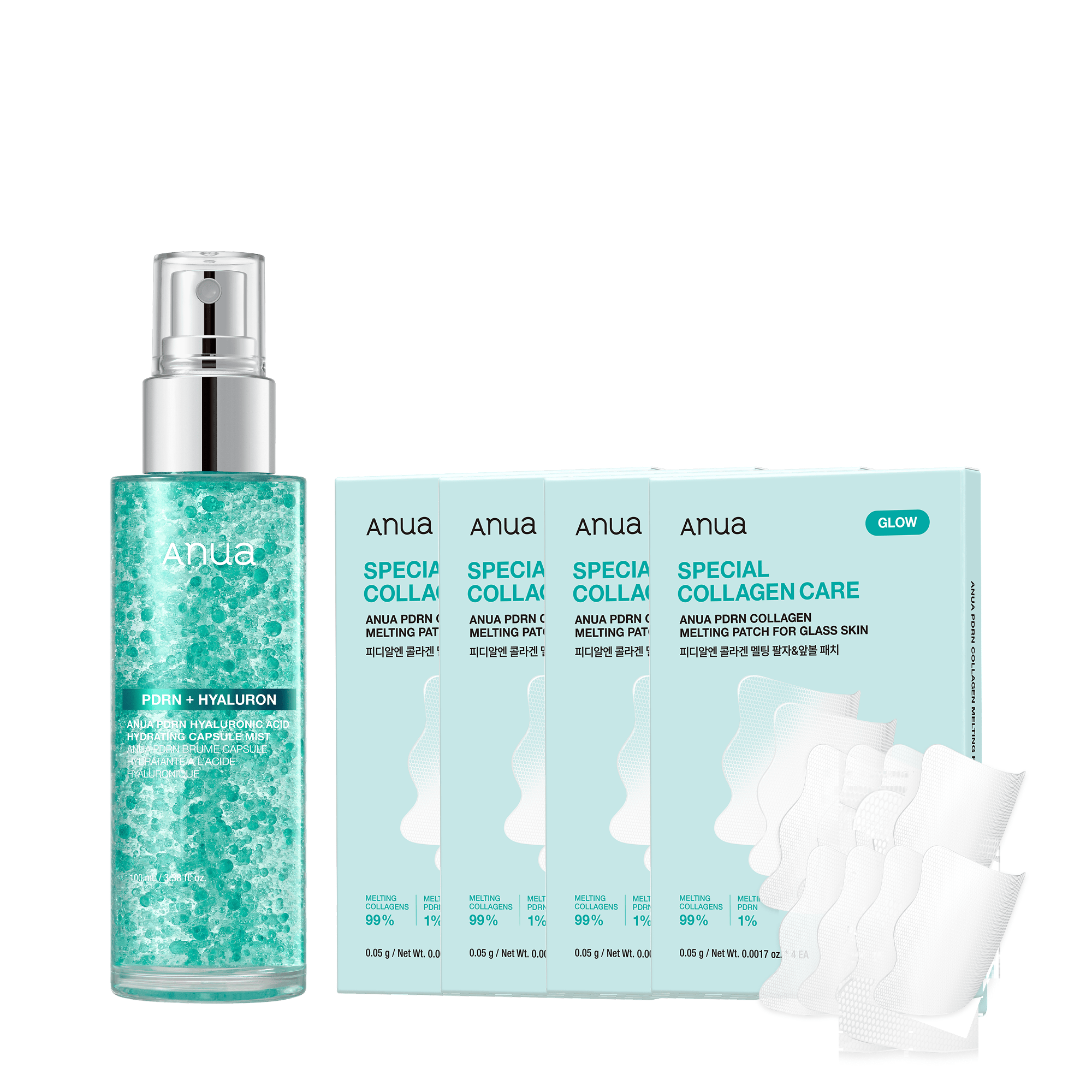 Anua US Bundle PDRN Collagen Wrinkle Intensive Smoothing Set for Glass Skin PDRN Collagen Wrinkle Intensive Smoothing Set for Glass Skin