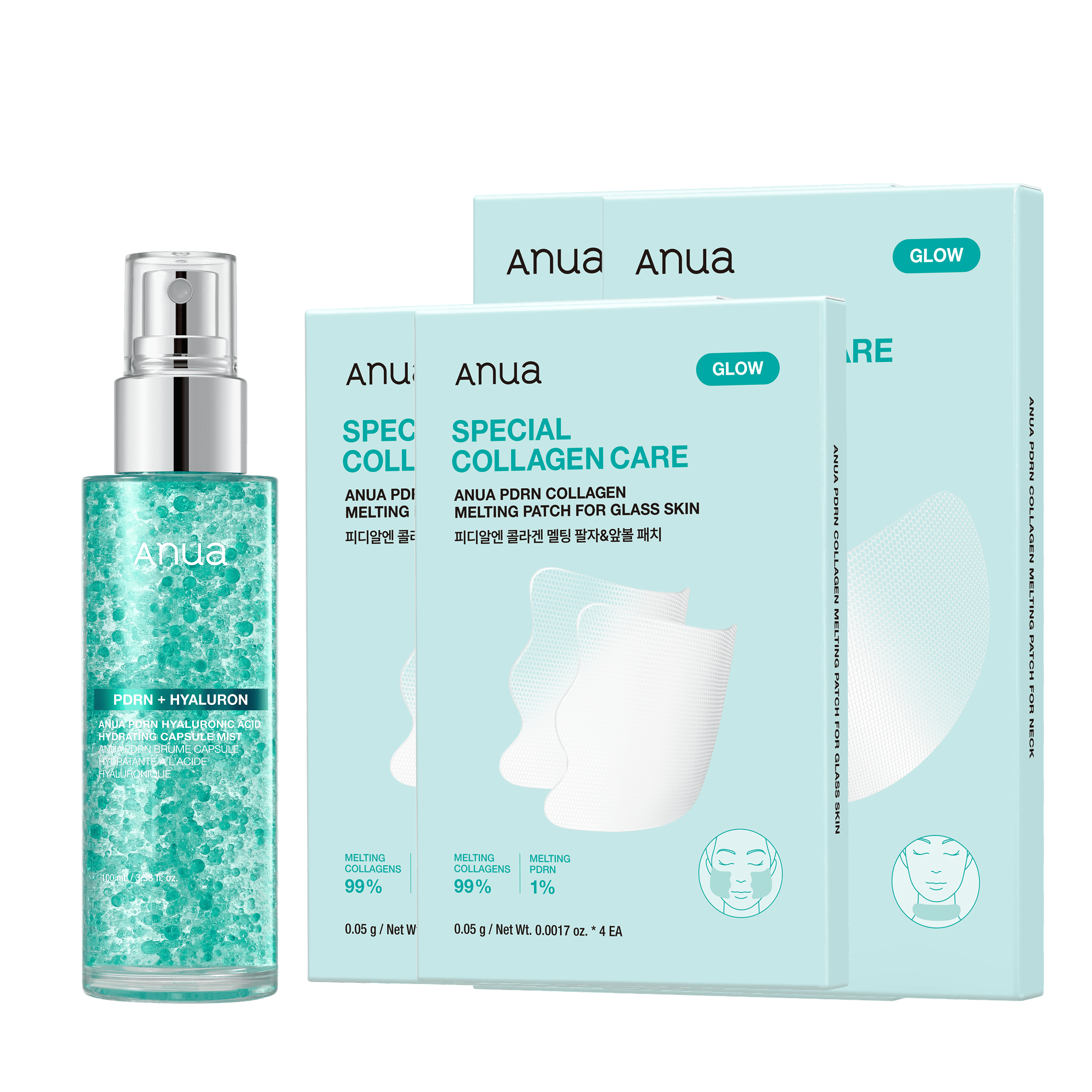 Anua US Bundle PDRN Collagen Wrinkle Smoothing 7 Days Intensive Set PDRN Collagen Wrinkle Smoothing Set