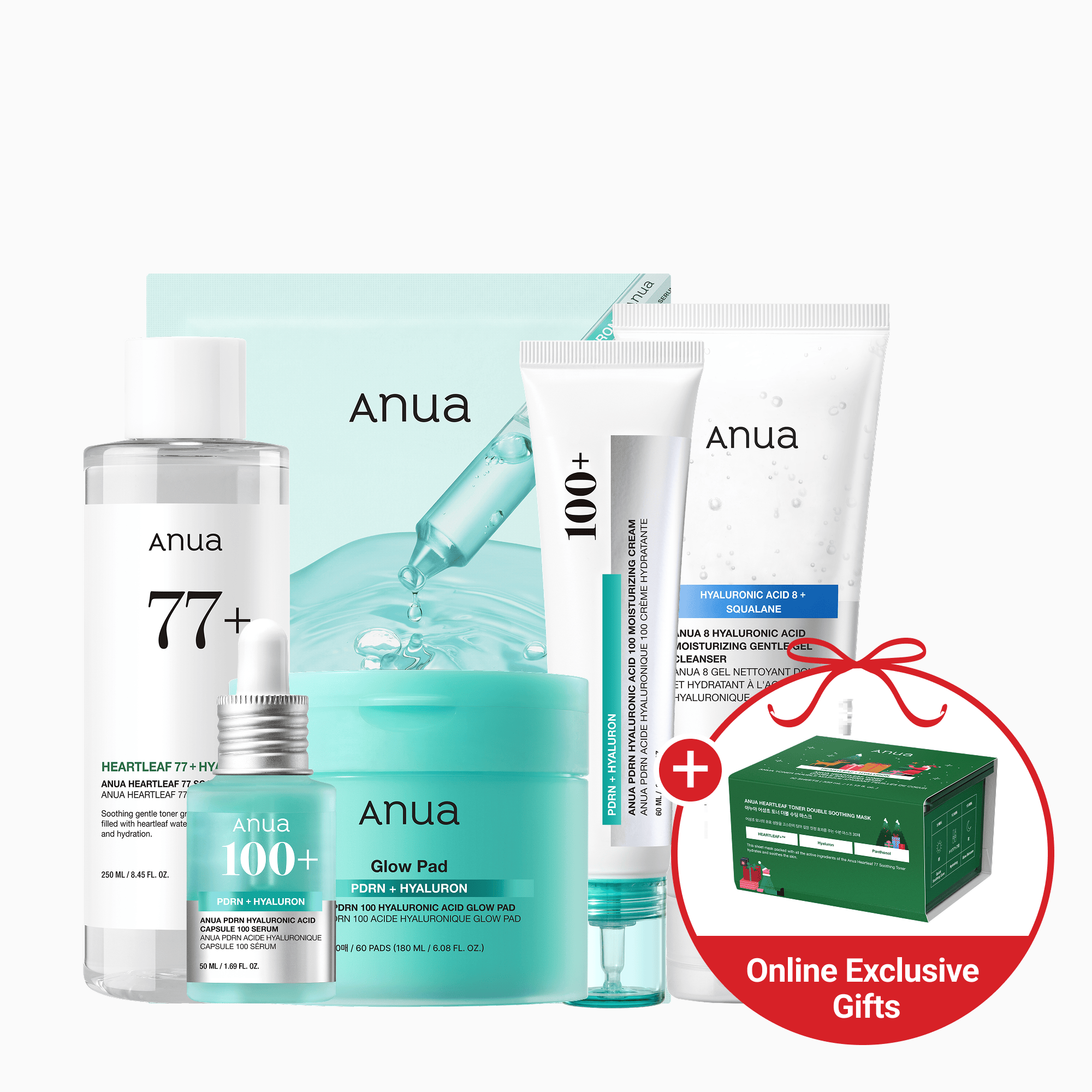 Anua US Bundle PDRN Deep Hydrating Routine Set PDRN Deep Hydrating Routine Set + Special Gift (30 Sheet Masks)
