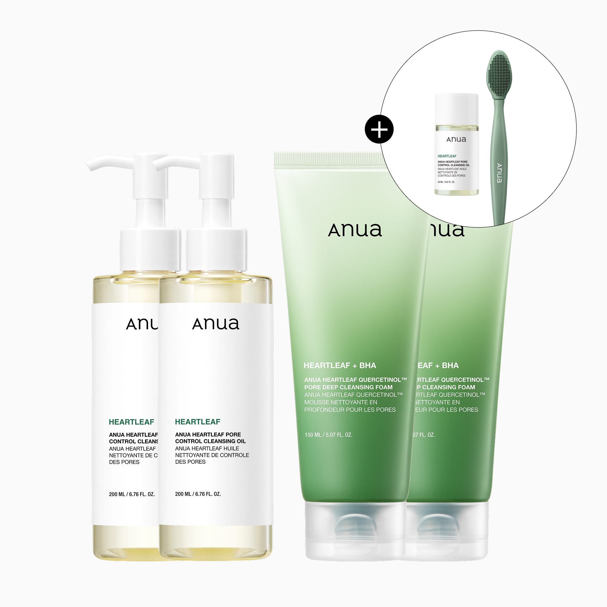 Anua US Cleanser 2 Sets(+Gifts) Double Cleansing Duo Set