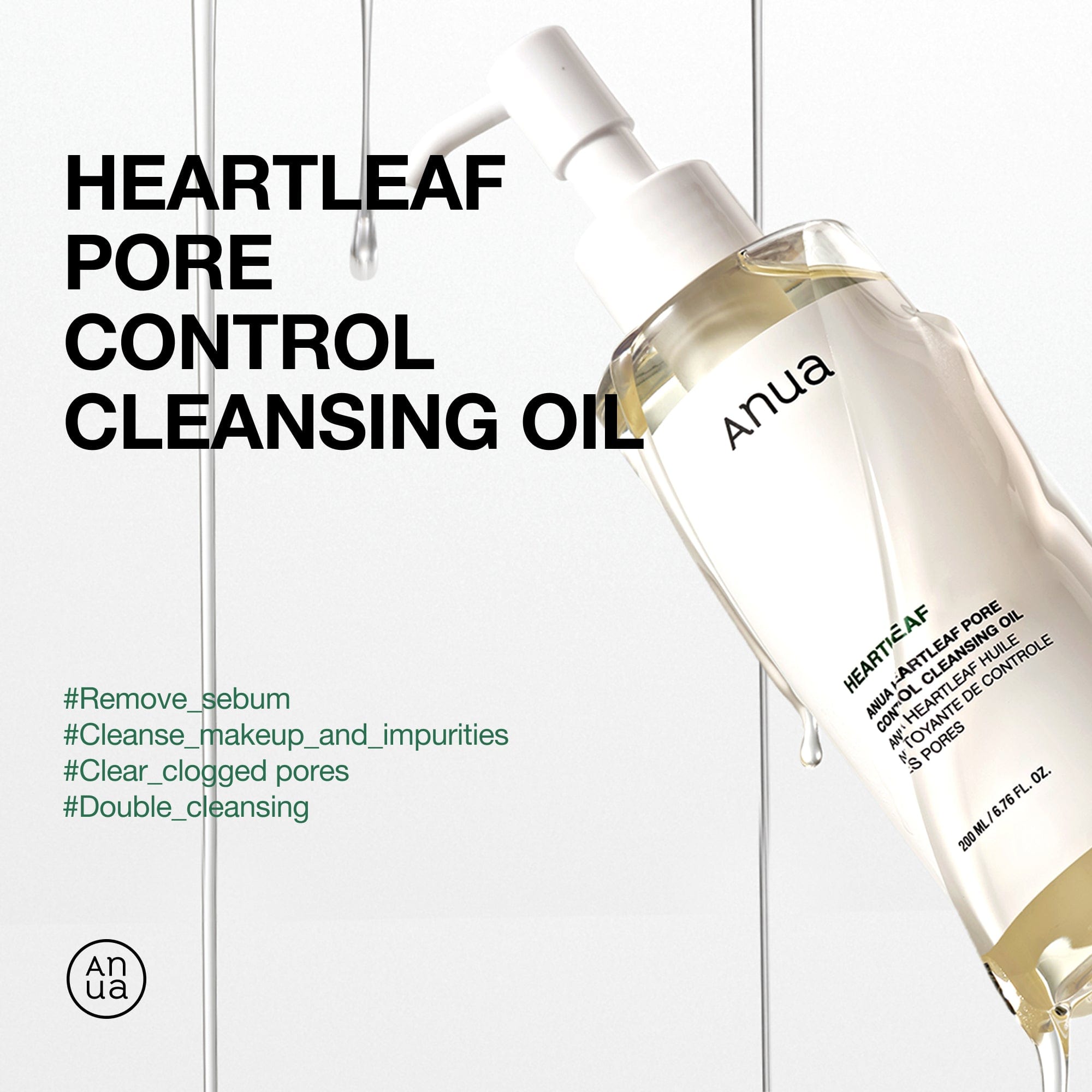 Anua US Cleanser 200ml Heartleaf Pore Control Cleansing Oil