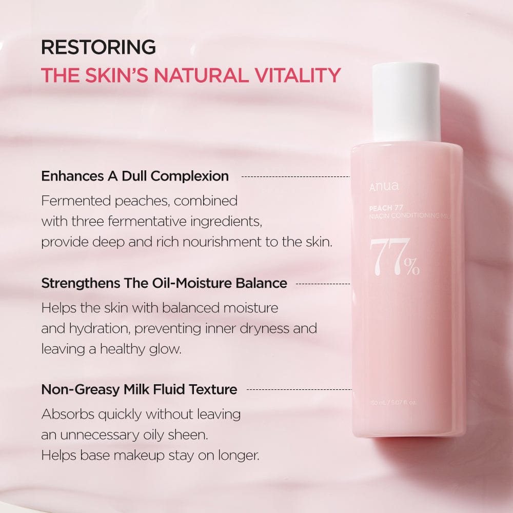 Anua US Moisturizer 150ml Peach 77 Niacin Conditioning Milk