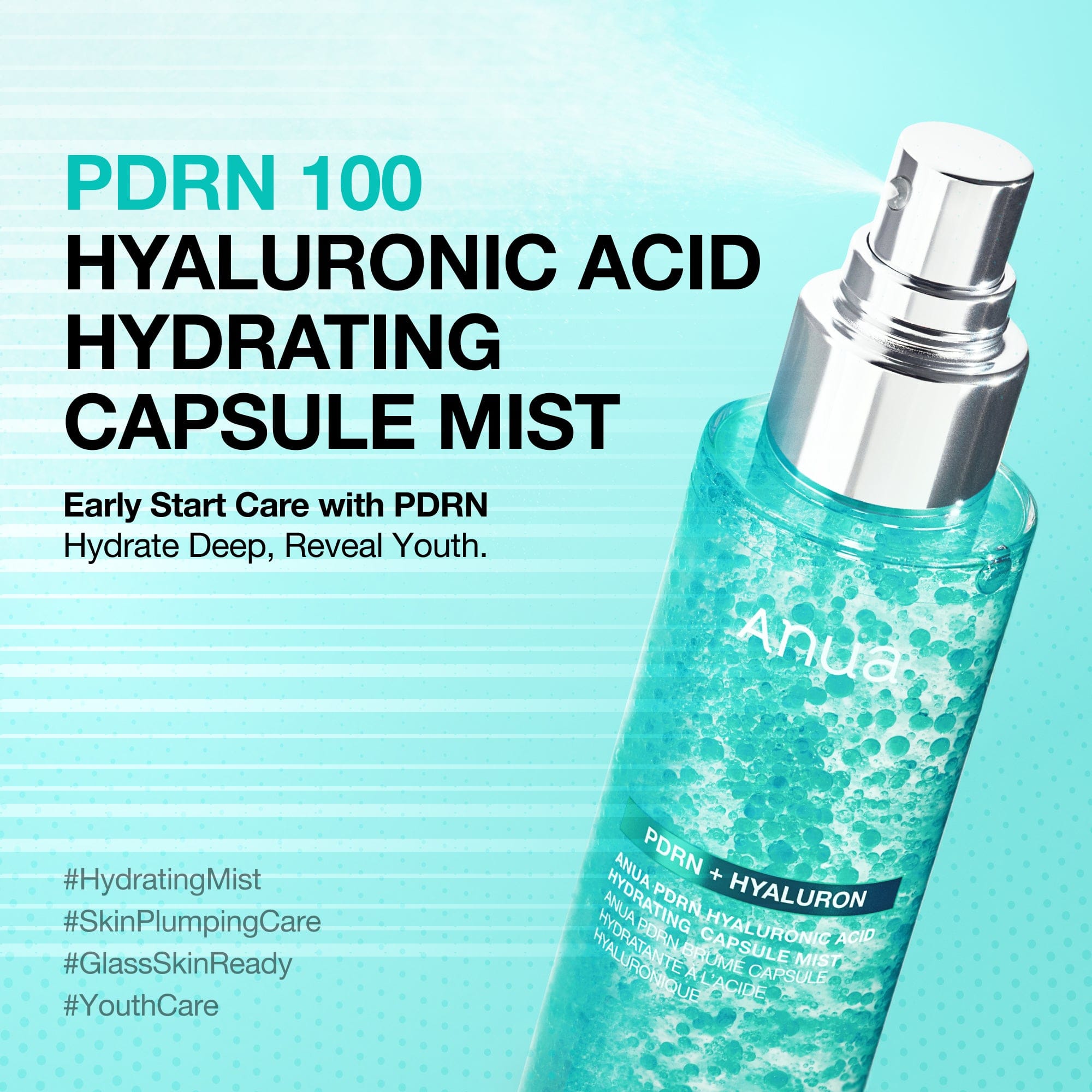 Anua US PDRN 100 Hyaluronic Acid Hydrating Capsule Mist 100ml PDRN 100 Hyaluronic Acid Hydrating Capsule Mist 100ml