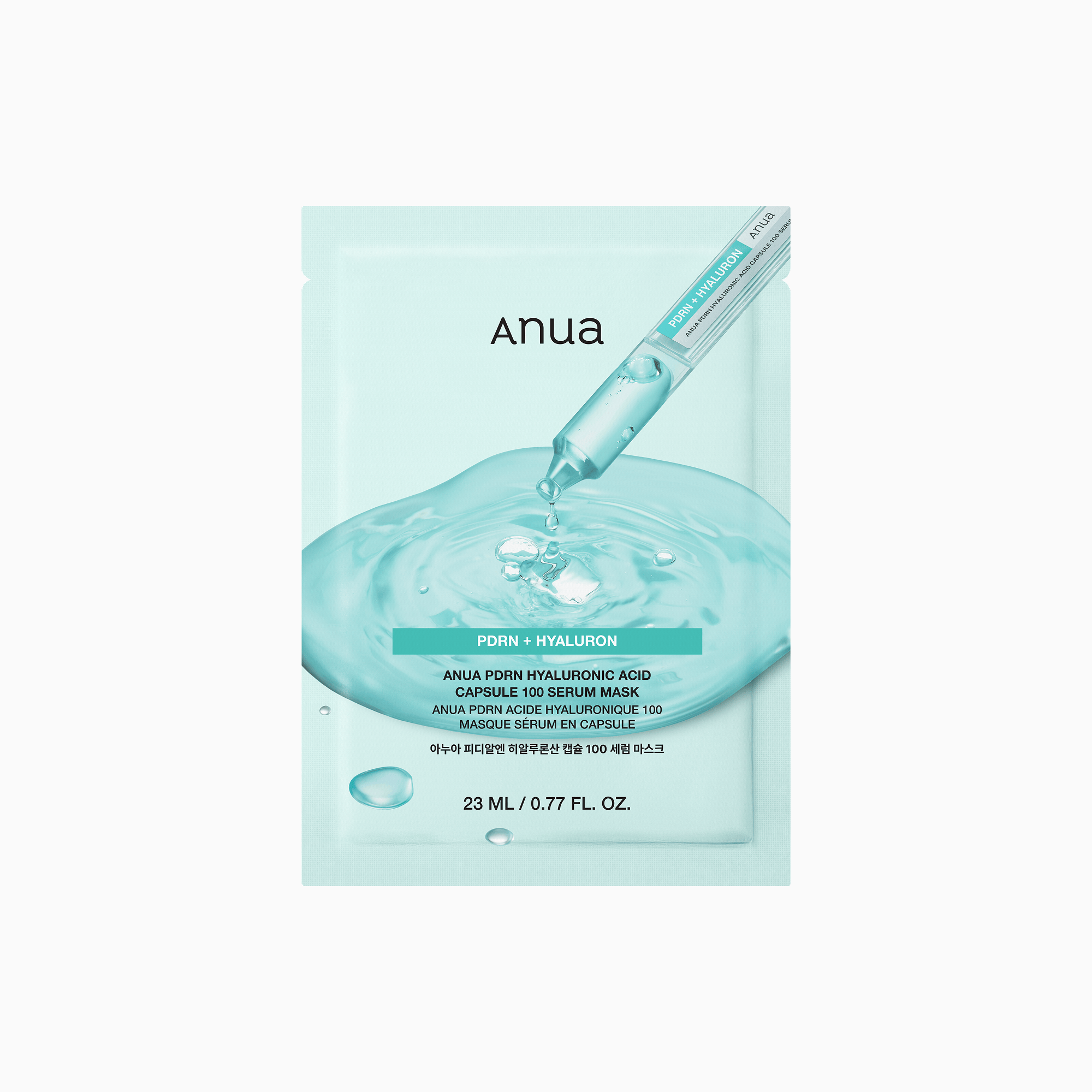 【りえ】anua PDRN + HYALURON シートマスク 23ml PDRN Hyaluronic Acid Capsule 100 Serum Mask 1ea