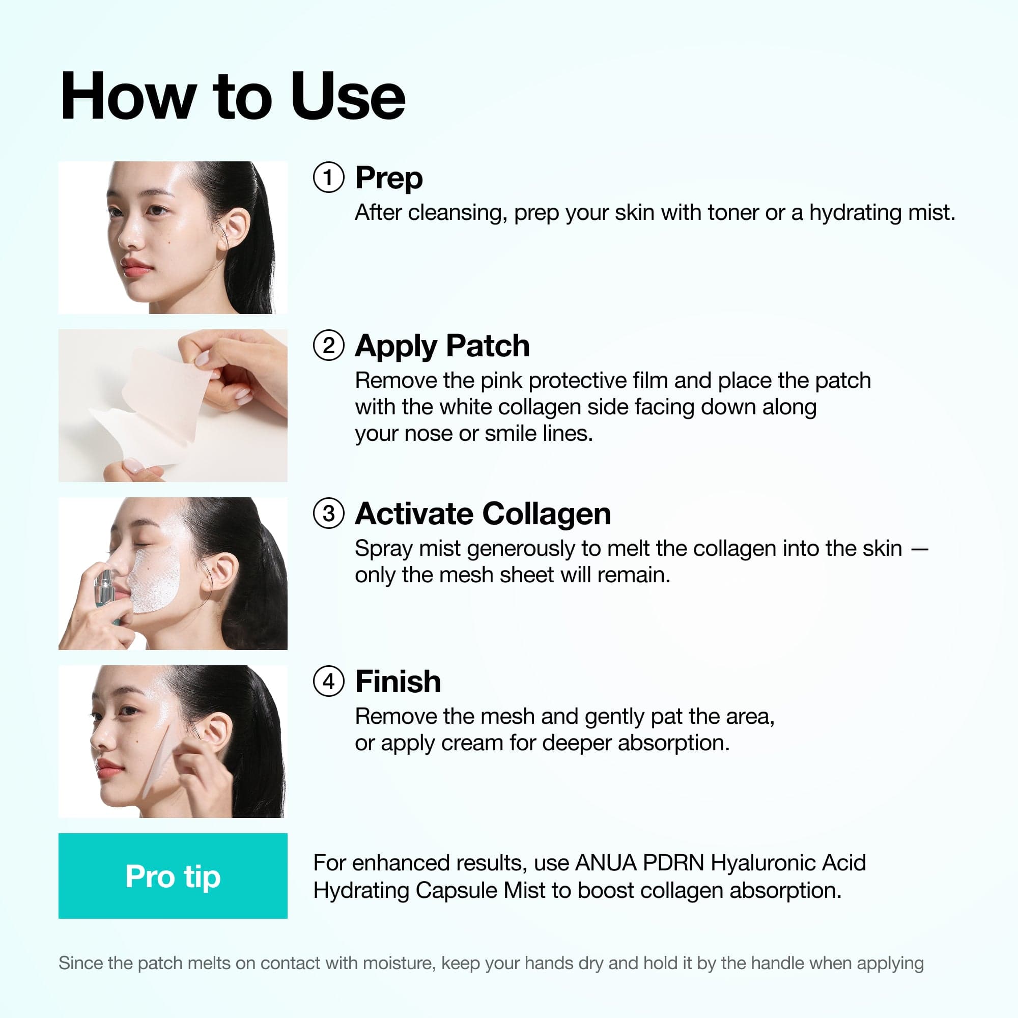 Anua US Spot Patches PDRN COLLAGEN MELTING PATCH FOR GLASS SKIN 4ea
