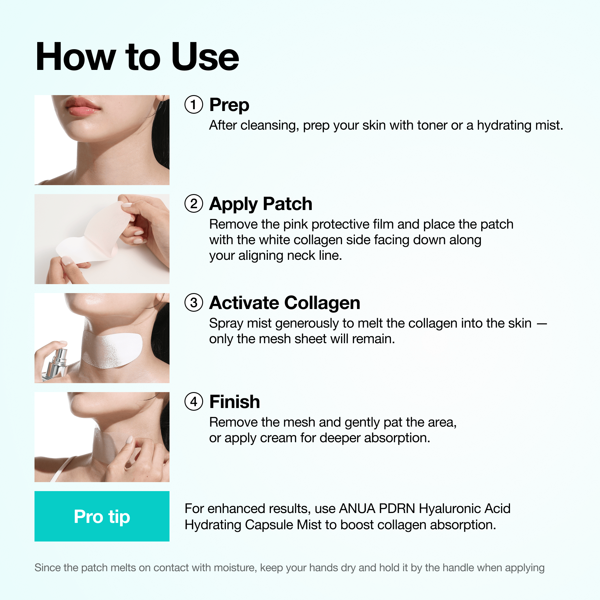 Anua US Spot Patches PDRN COLLAGEN MELTING PATCH FOR NECK 4ea