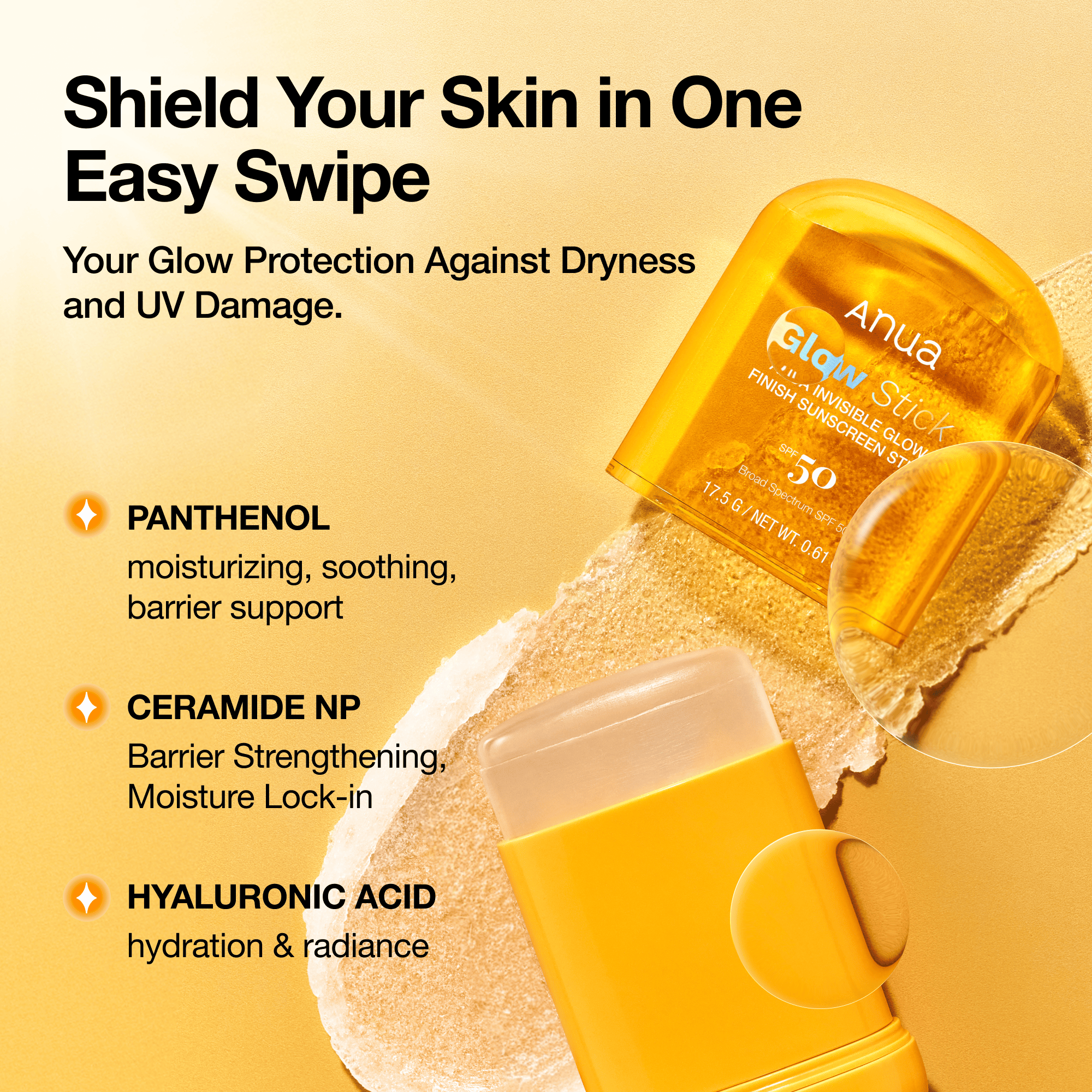 Anua US Sunscreen Invisible Glow Finish Sunstick