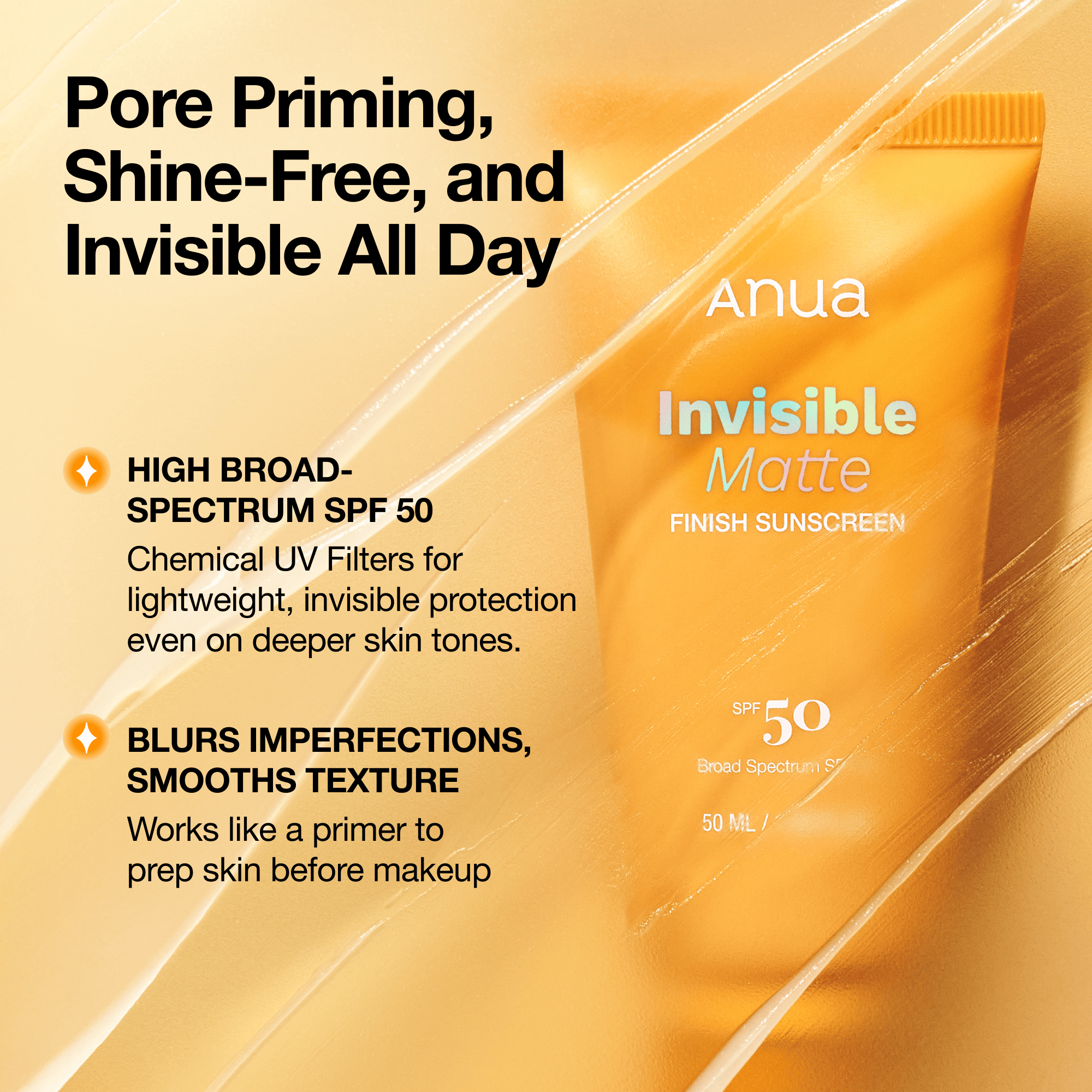 Anua US Sunscreen Invisible Matte Finish Sunscreen
