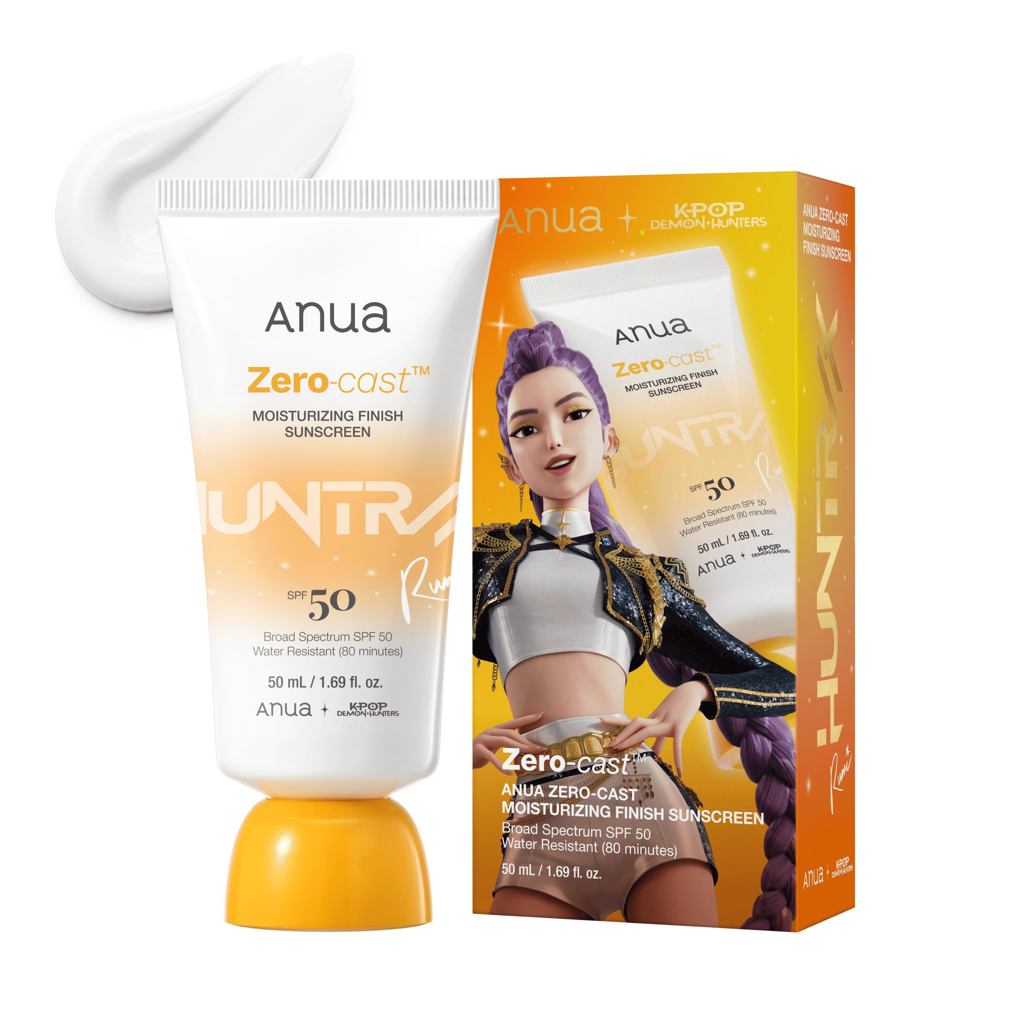 Anua US Sunscreen Zero-Cast Moisturizing Sunscreen SPF 50