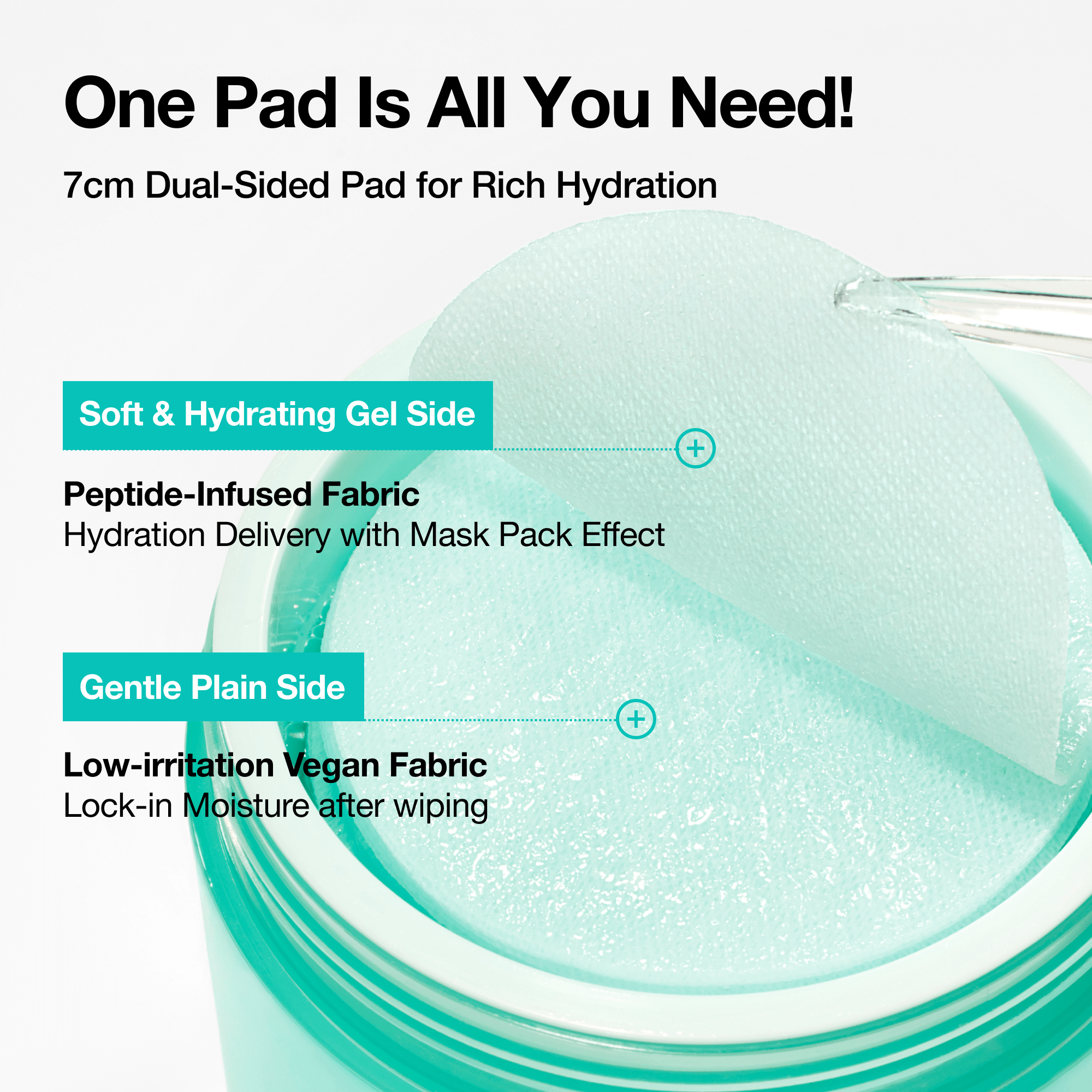 Anua US Toner 60 ea PDRN 100 Hyaluronic Acid Glow Pad