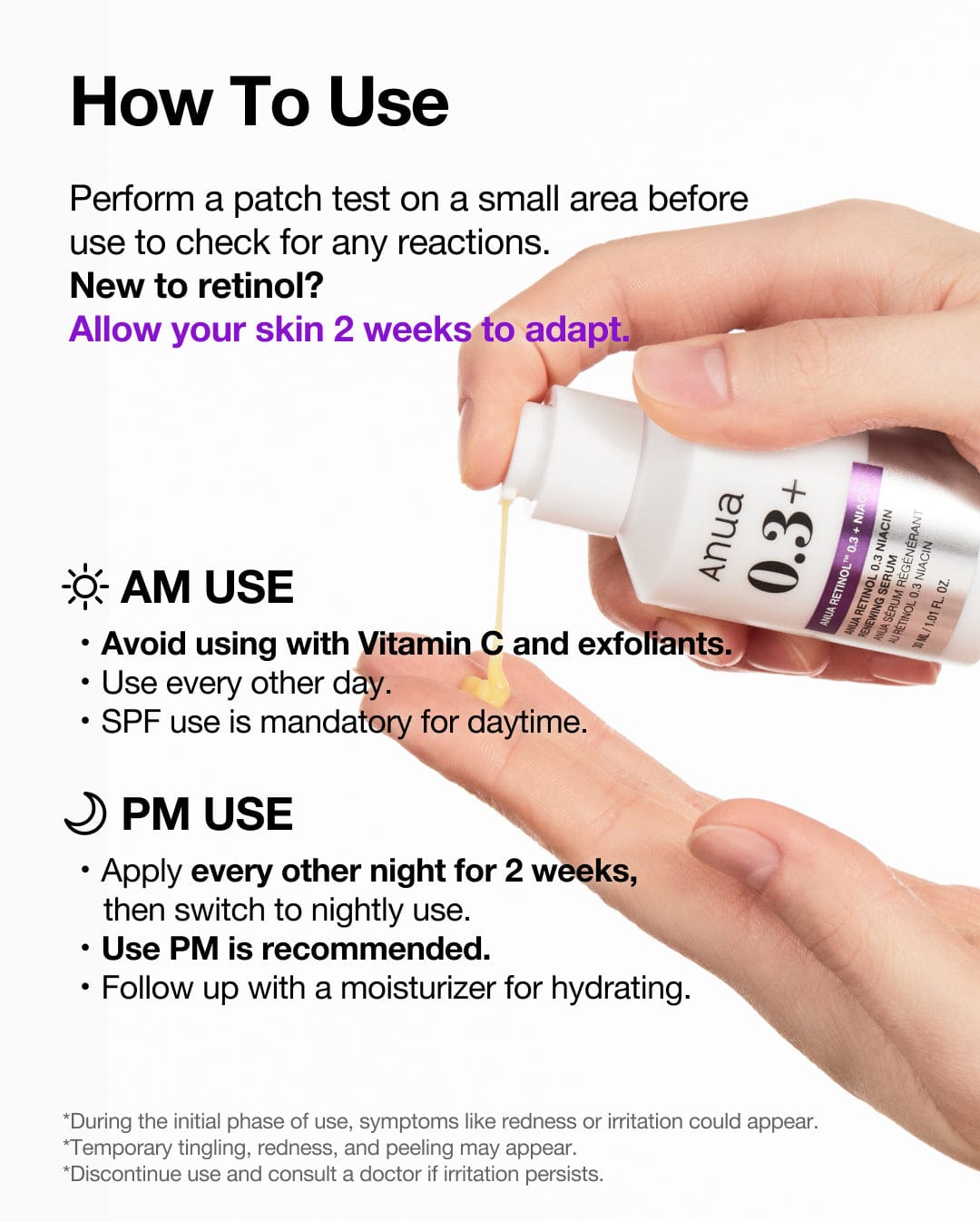 Anua Nano Retinol 0.3% + Niacin Renewing Serum I Korean