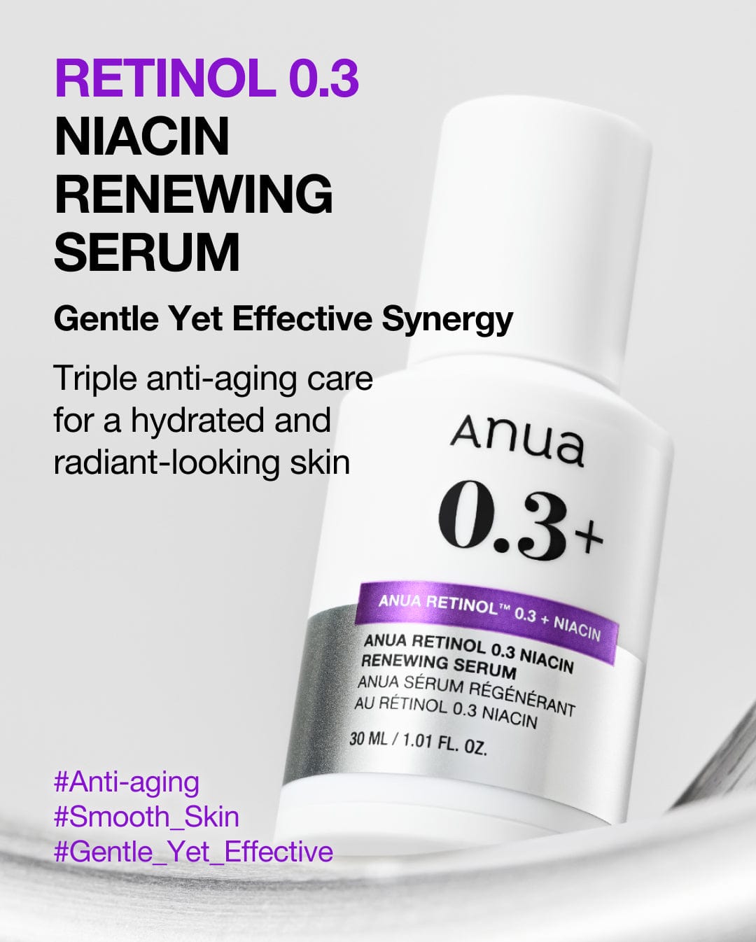大学 割引 0.3% Retinol Nano + Serum Renewing Niacin 美容液