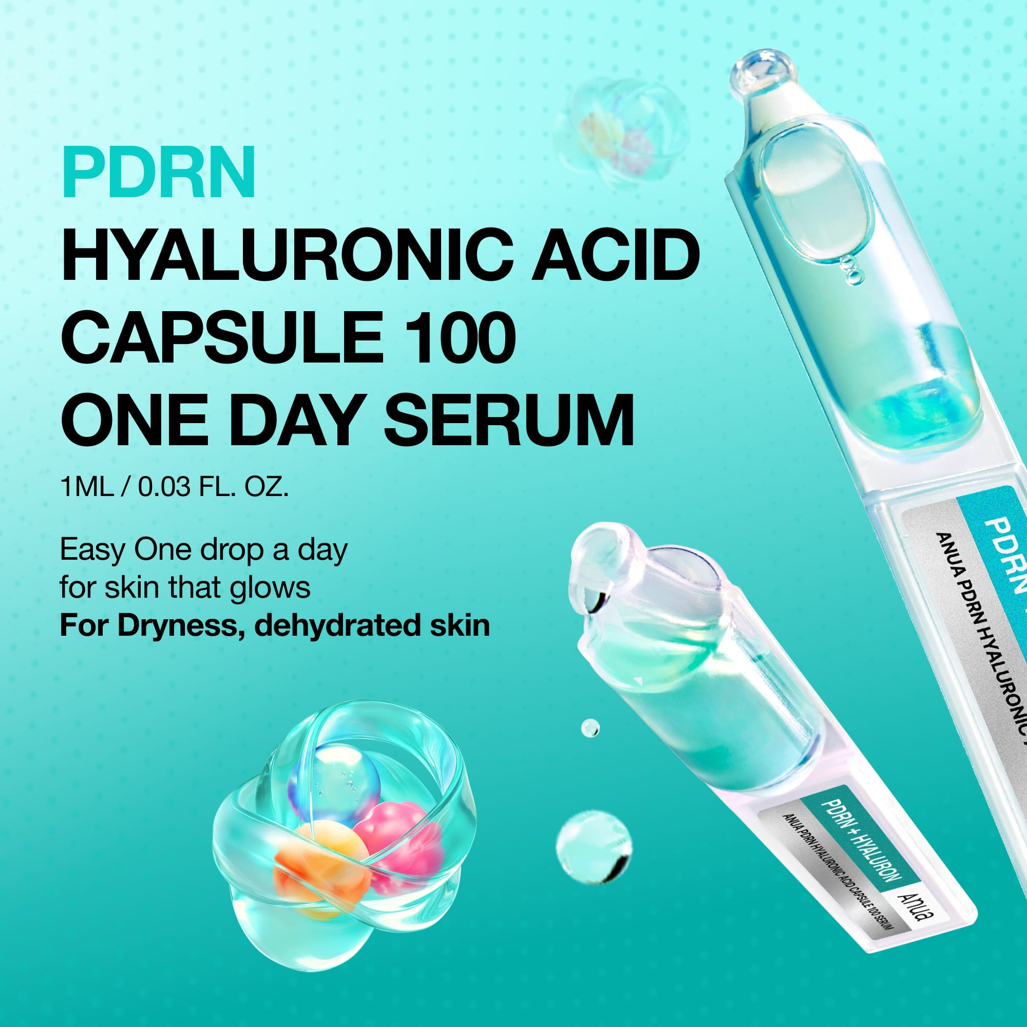 Anua US Ampoule/Serum PDRN Hyaluronic Acid Capsule 100 One Day Serum
