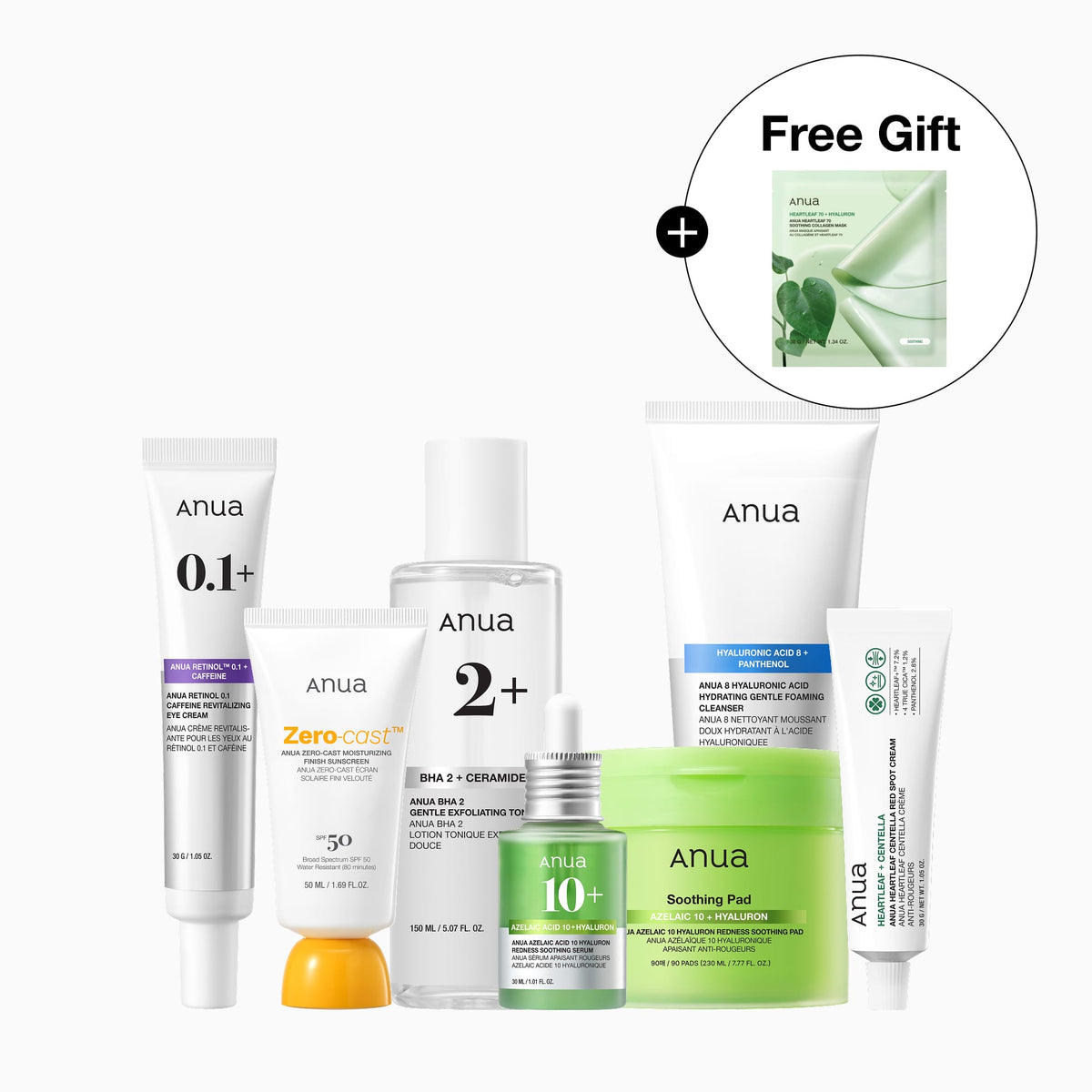 Anua US Bundle 7-Day Breakout Care Routine Set