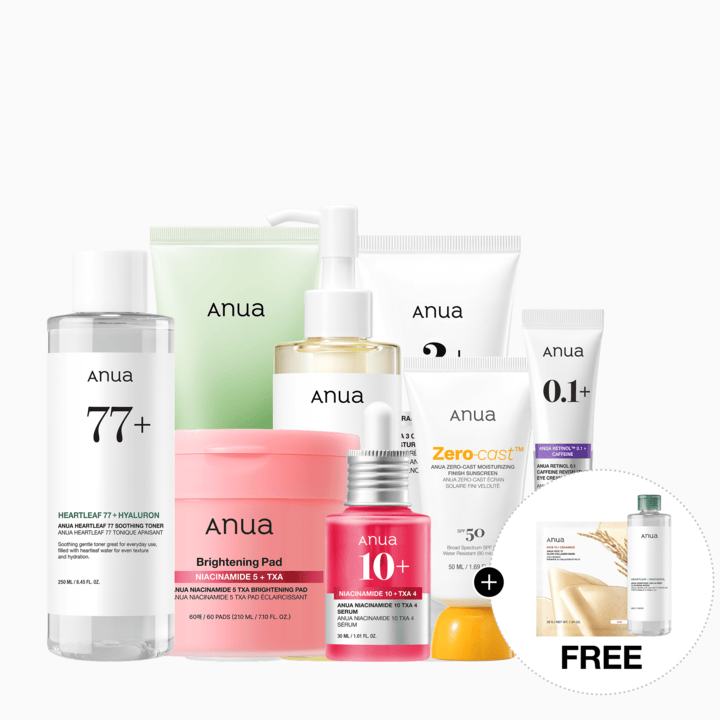 Anua US Bundle 7 day Ultimate Glass Glow Set + Eye cream [Best-selling] 7 day Ultimate Glass Glow Set