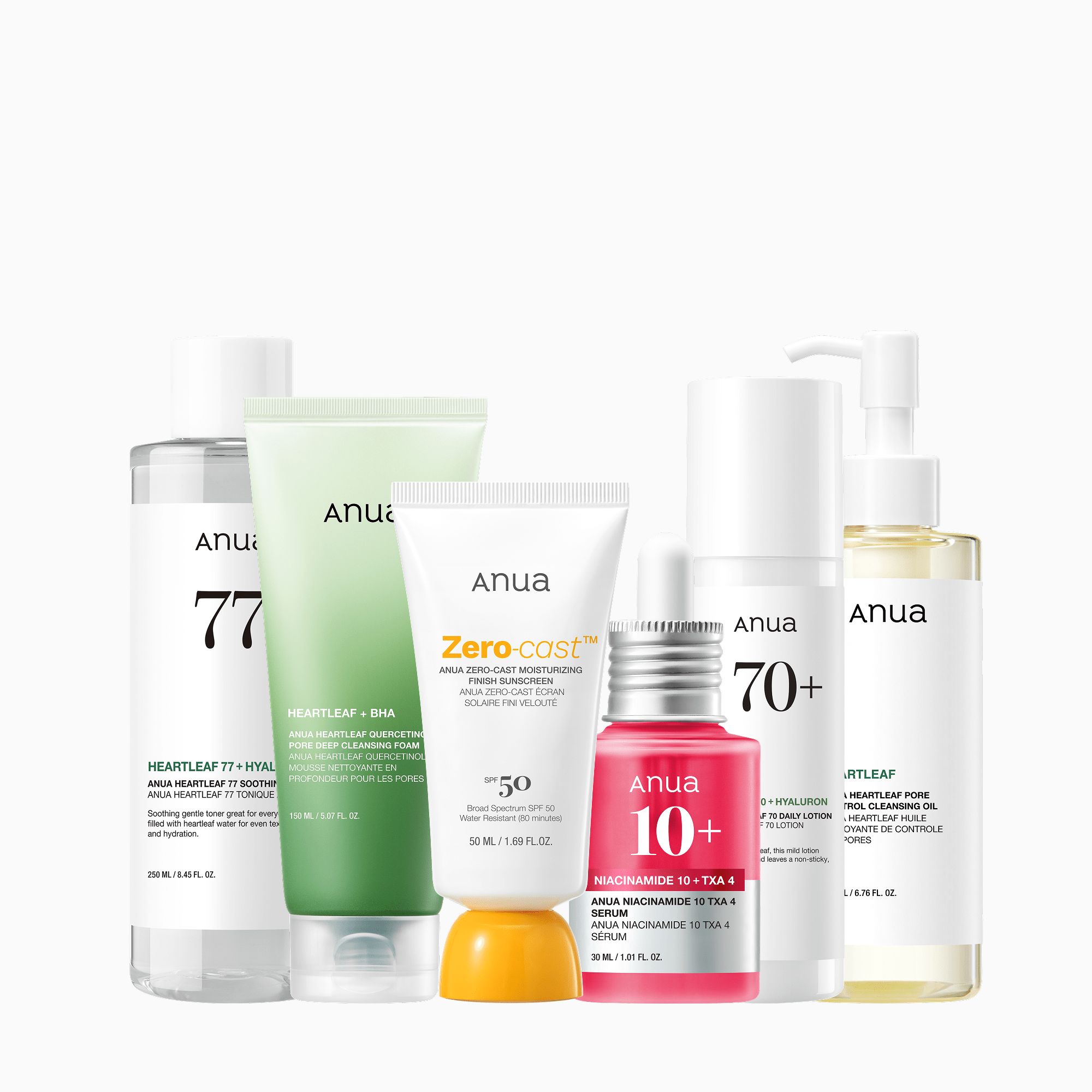 Anua US Bundle Glass Skin Full Set + SPF