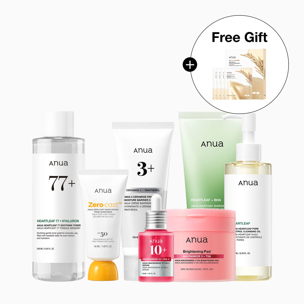 Anua US Bundle Korean Glass Skin Full Routine Set