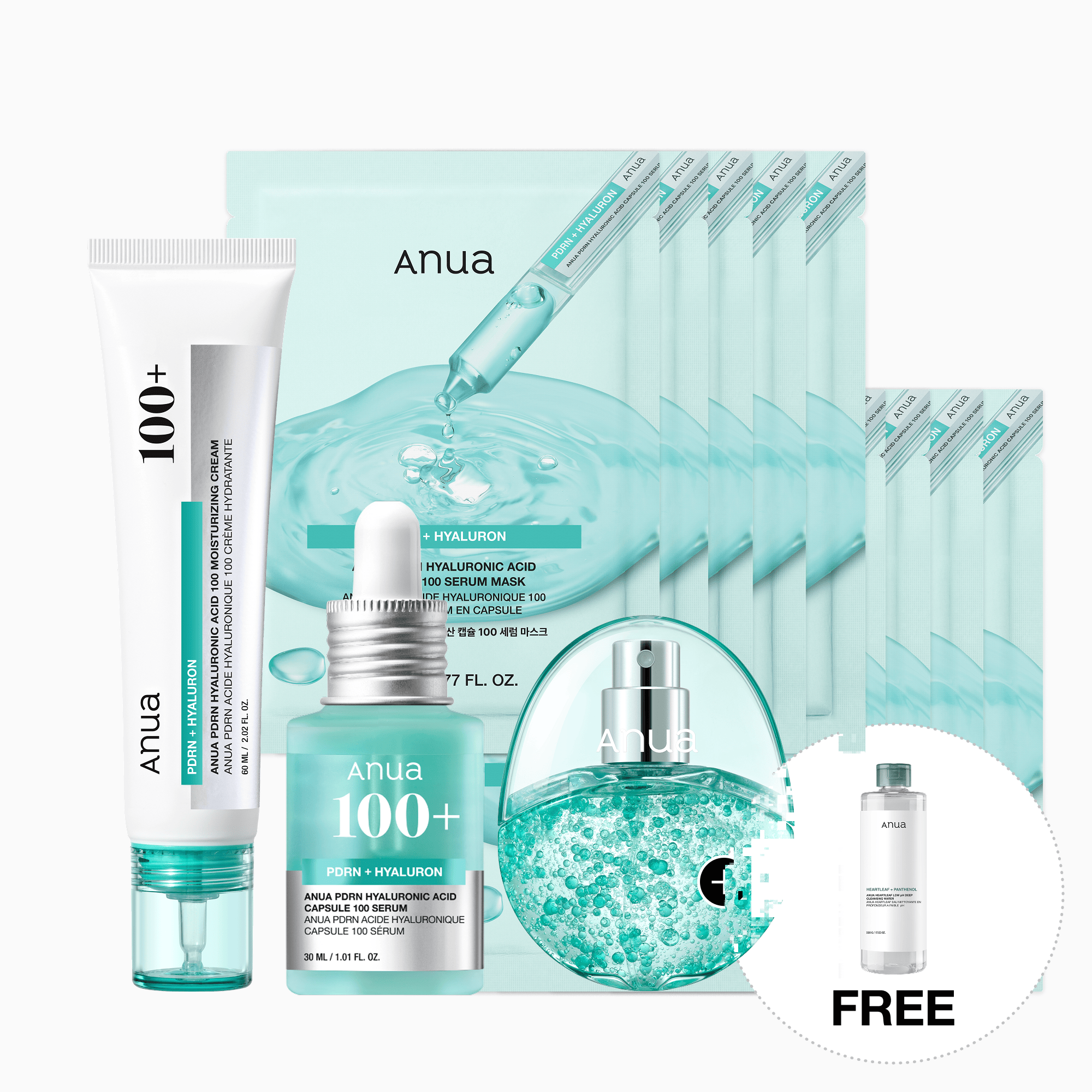 Anua US Bundle PDRN 4-Step Glowy Skin Set