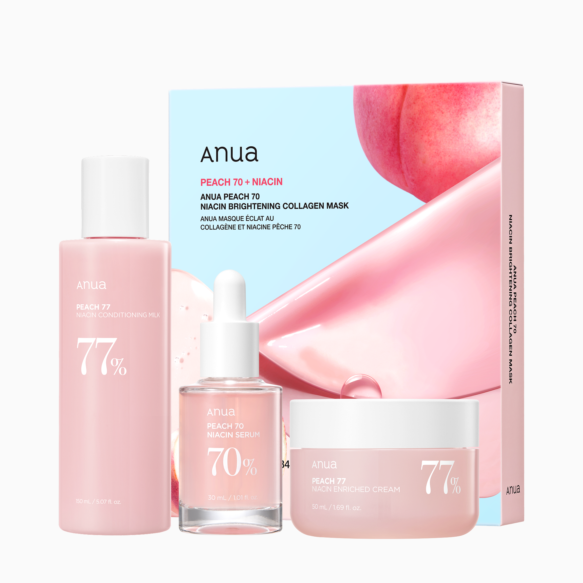 anua PEACH 77 NIACIN ESSENCE セット Peach Brightening Set