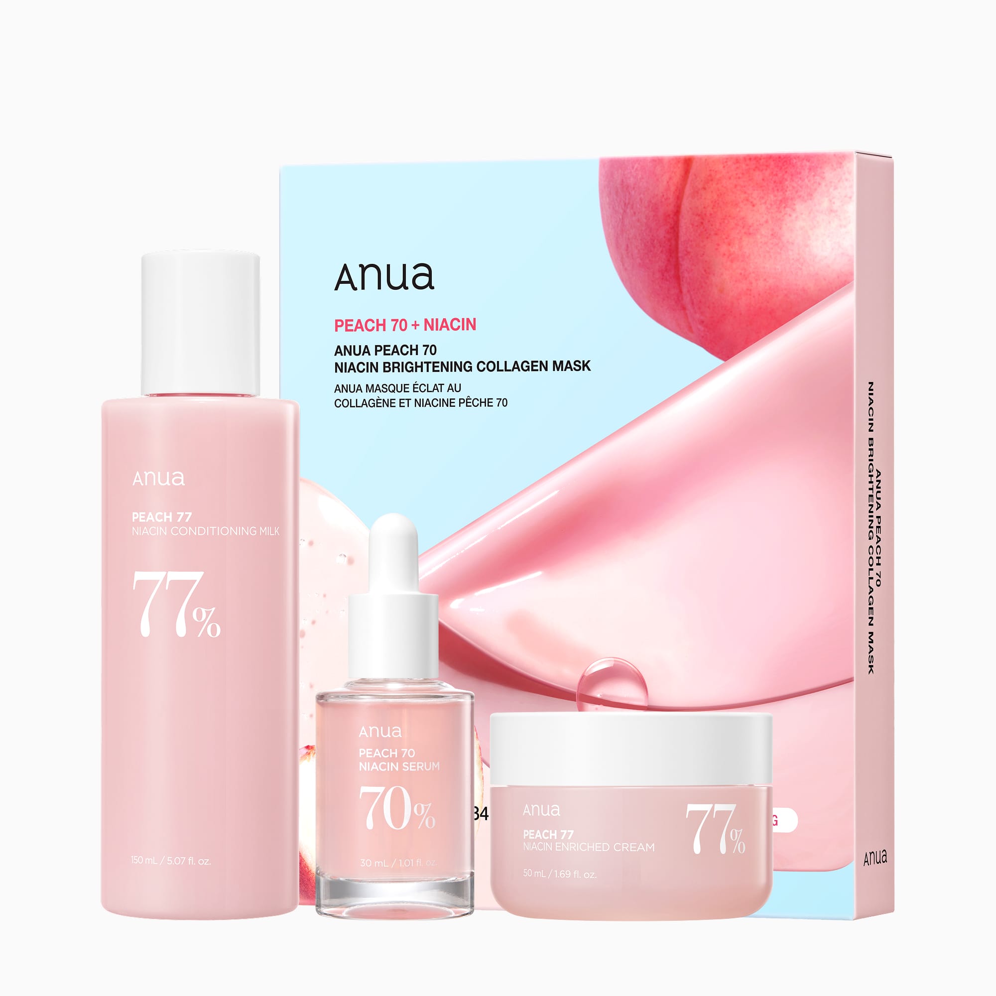 Anua Peach 77 スキンケアセット➕レチノール！〔おまけ〕 Peach Brightening Set | Anua US