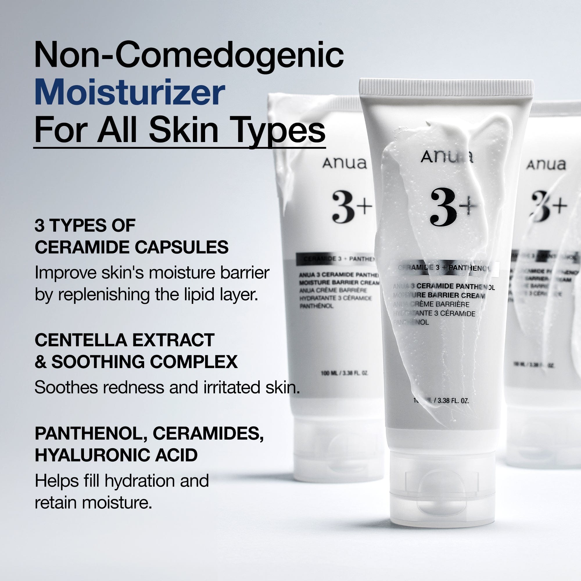 Anua US Moisturizer 100 ml 3 Ceramide Panthenol Moisture Barrier Cream