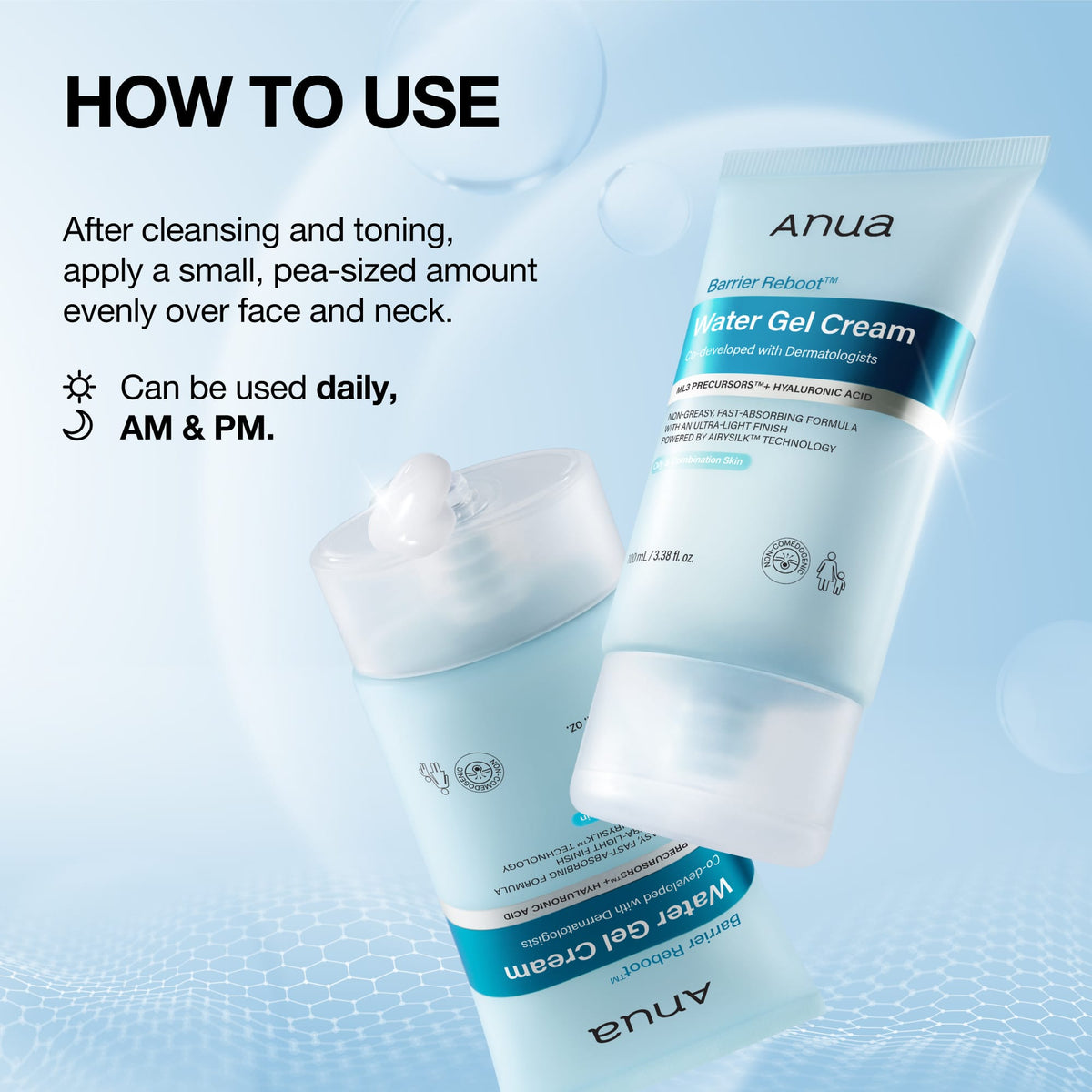 Anua US Moisturizer Barrier Reboot Water Gel Cream