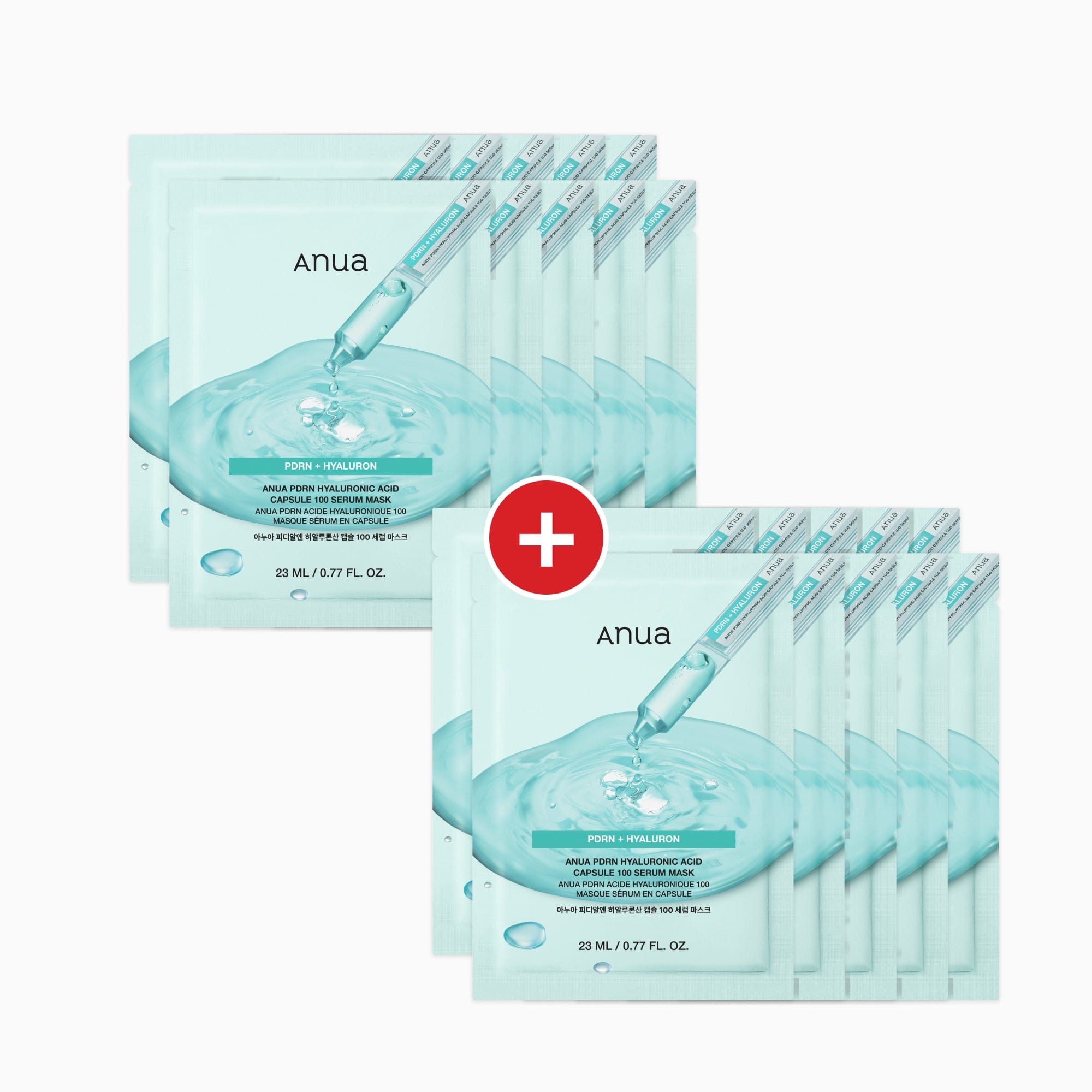 Anua US Sheet Mask [BOGO] PDRN Hyaluronic Acid Capsule 100 Serum Mask 10+10 BOGO PDRN Hyaluronic Acid Capsule 100 Serum Mask 10+10