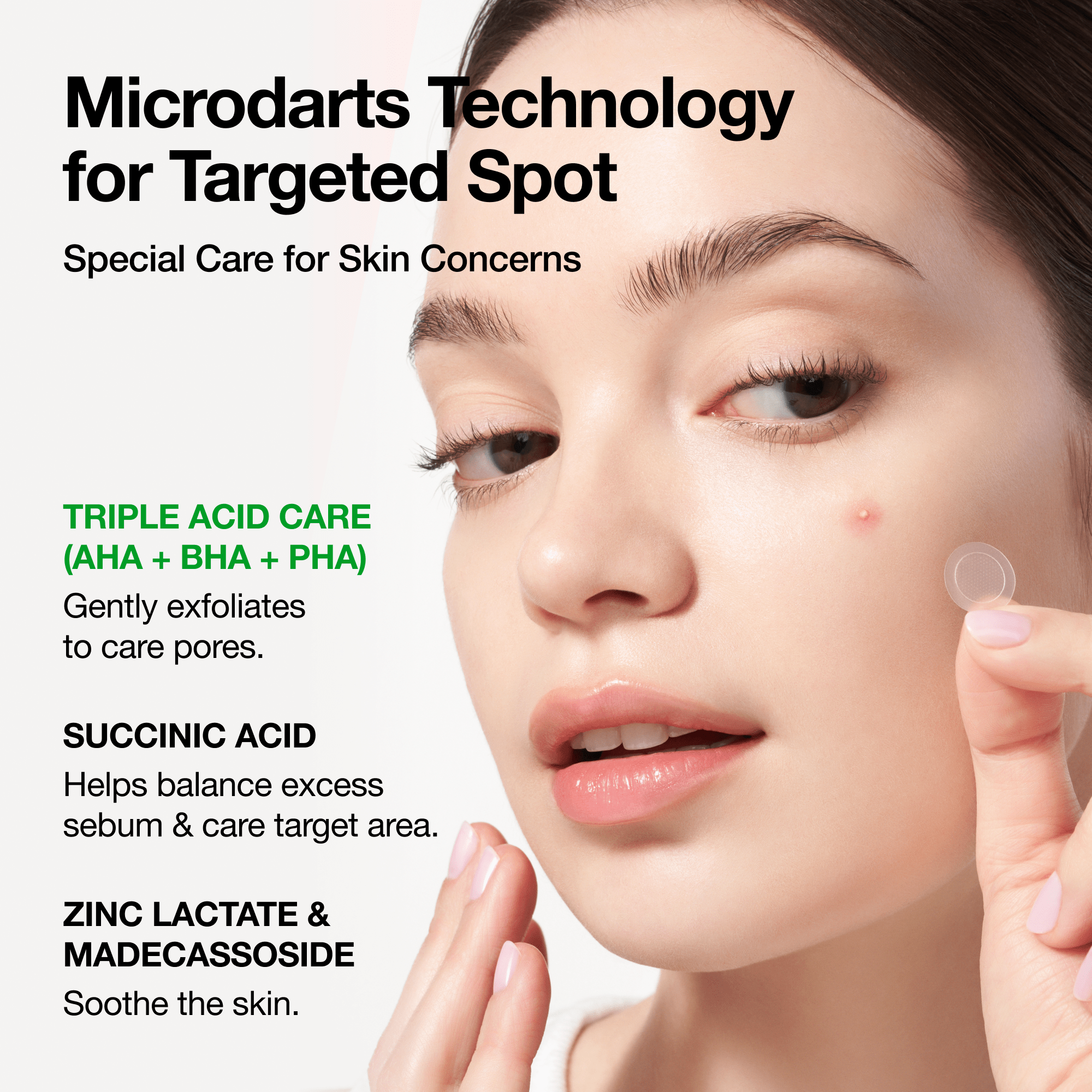 Anua US Spot Patches 12 ea Triple Acid Spot Care Microdart Patch