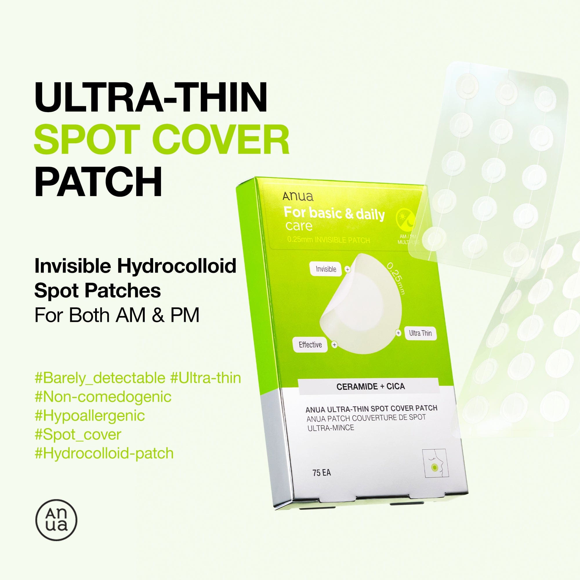 Anua US Spot Patches 75 ea Ultra-Thin Spot Cover Patch