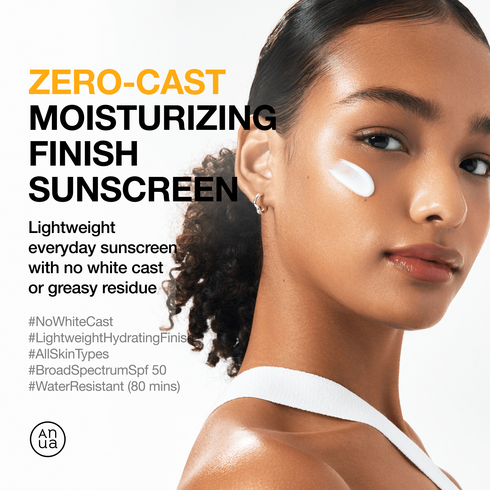 Anua US Sunscreen 50 ml Zero-cast Moisturizing Finish Sunscreen