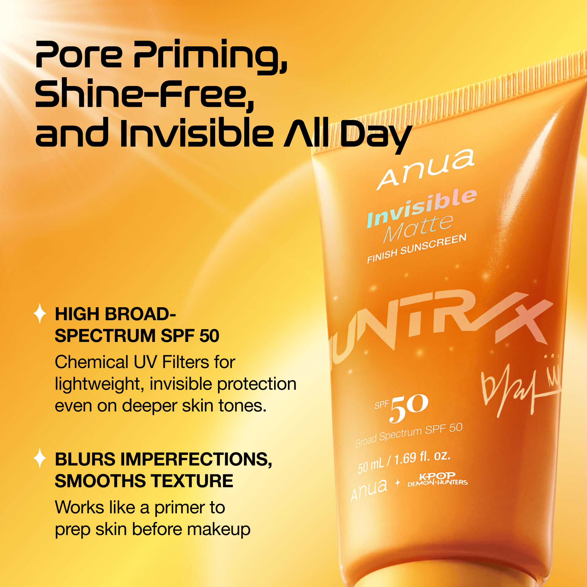 Anua US Sunscreen Invisible Matte Finish Sunscreen