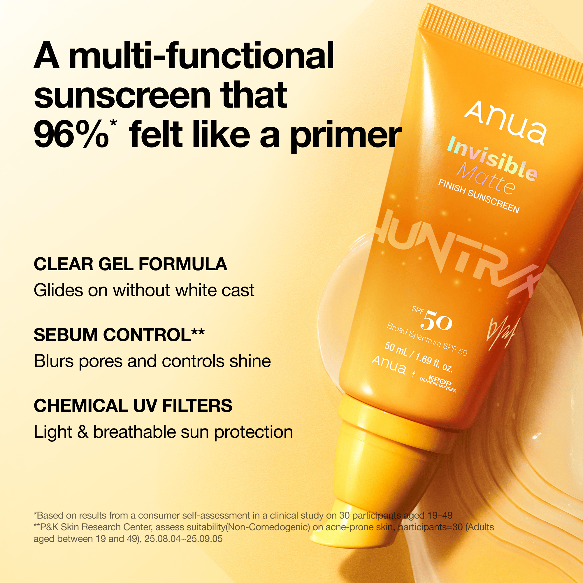 Anua US Sunscreen Invisible Matte Finish Sunscreen