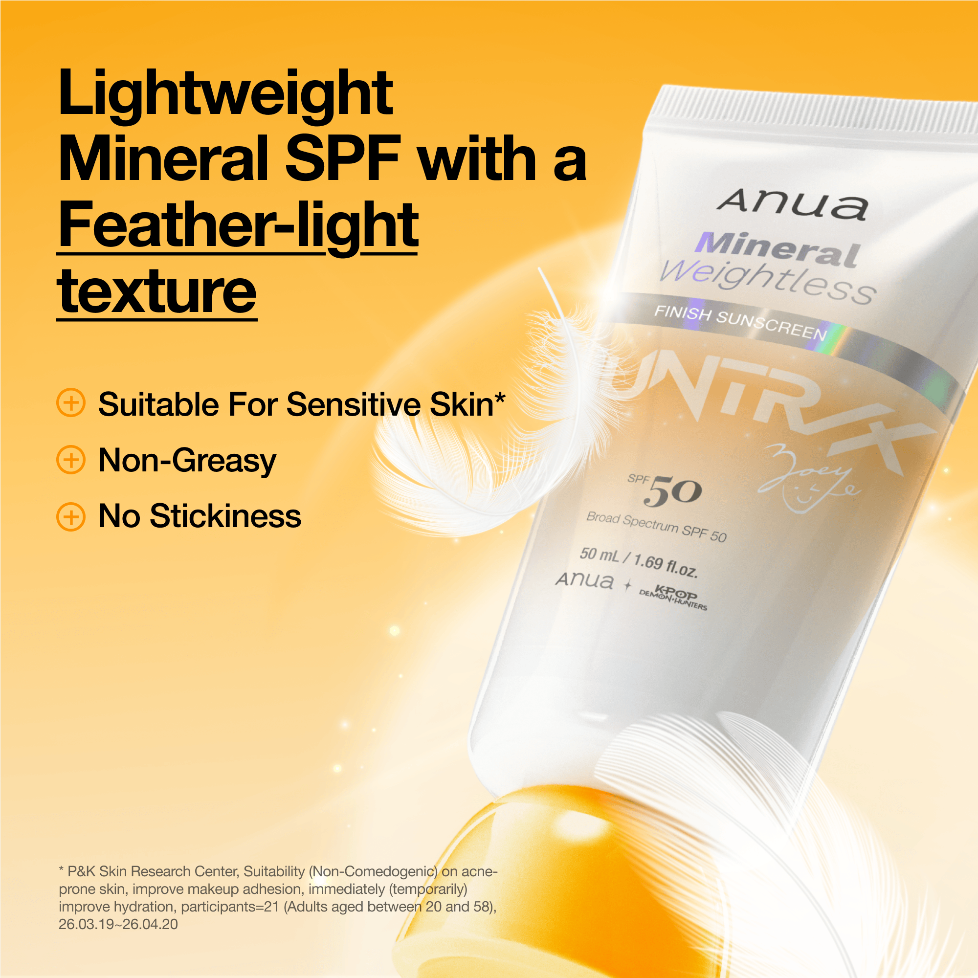 Anua US Sunscreen Mineral Weightless Finish Sunscreen