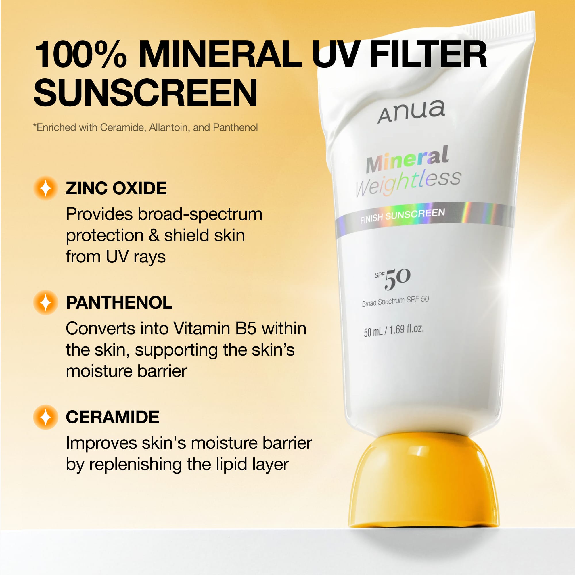 Anua US Sunscreen Mineral Weightless Finish Sunscreen