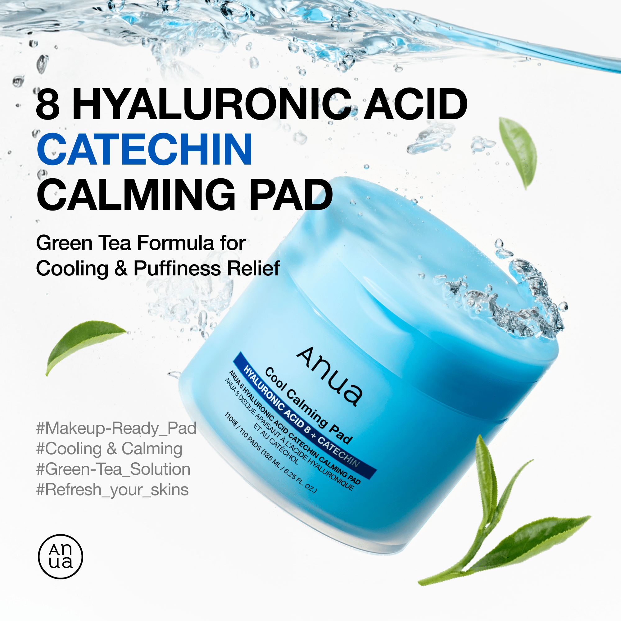 Anua US Toner 110 ea 8 Hyaluronic Acid Catechin Calming Pad