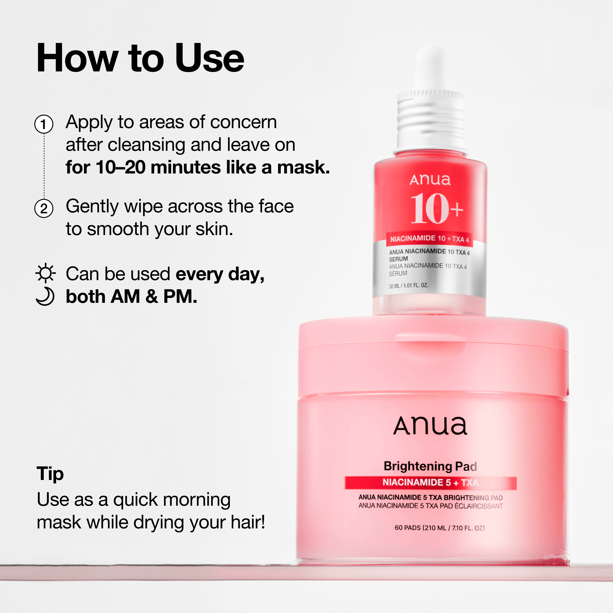 Anua US Toner 60 ea Niacinamide 5 TXA Brightening Pad