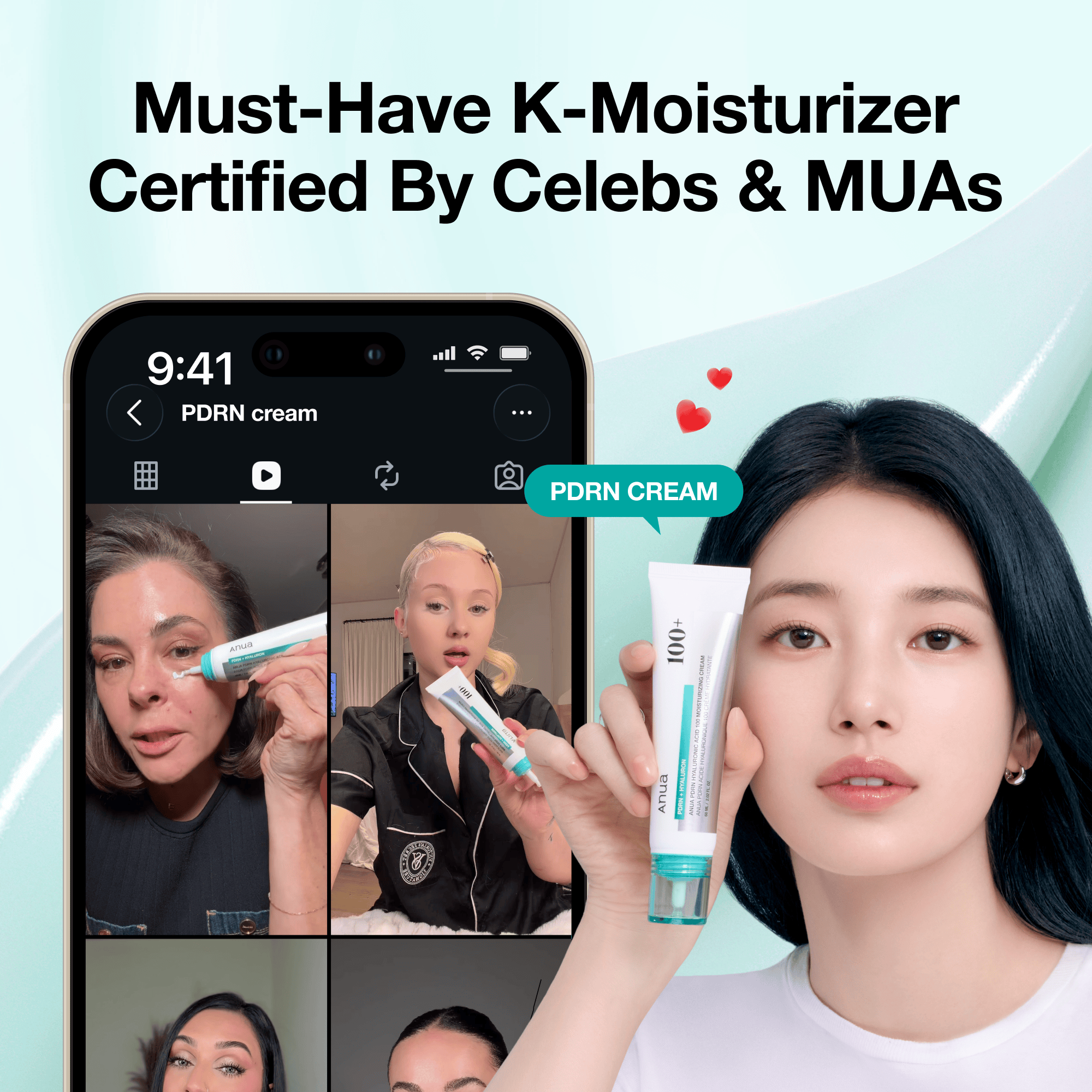 Hidden [Amazon's Choice] PDRN Hyaluronic Acid 100 Moisturising Cream