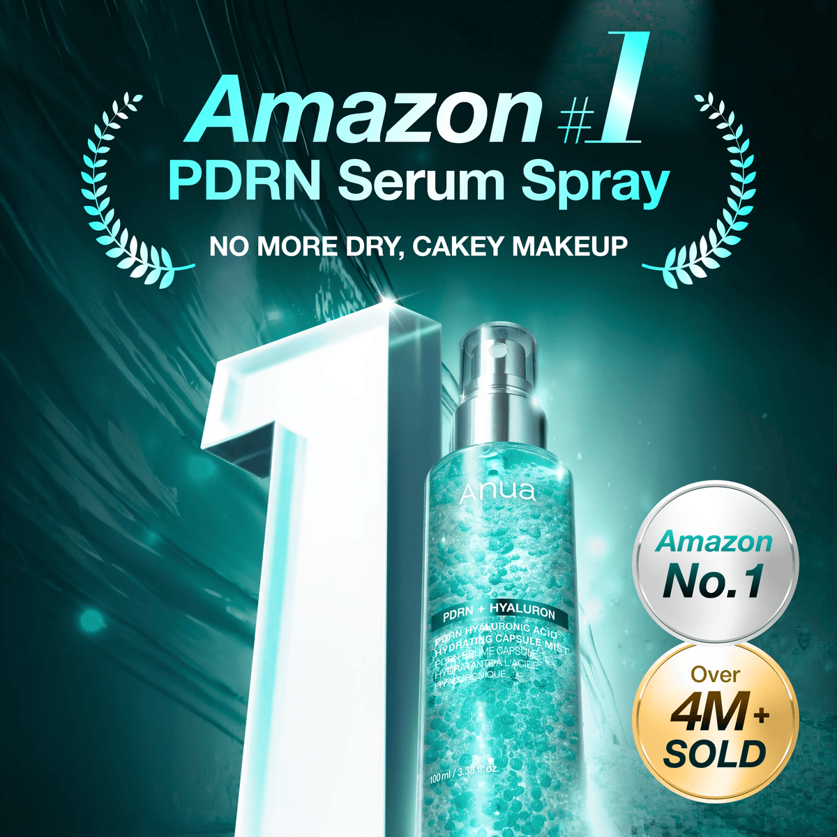 Hidden Ampoule/Serum [Amazon #1] PDRN Collagen Glow Facial Serum Spray