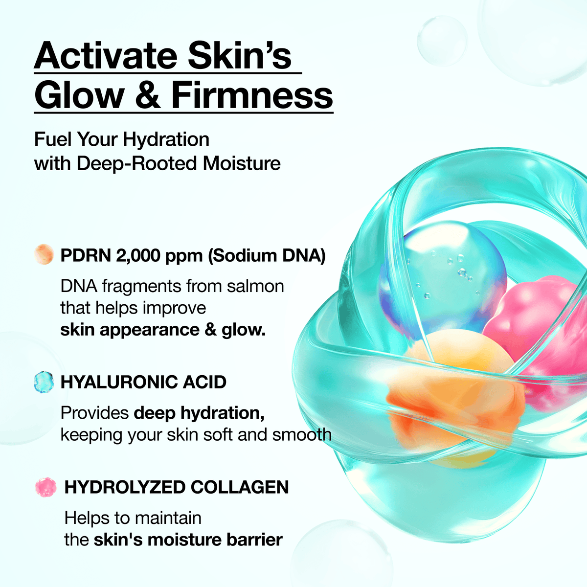 Hidden Ampoule/Serum [Amazon #1] PDRN Collagen Glow Facial Serum Spray